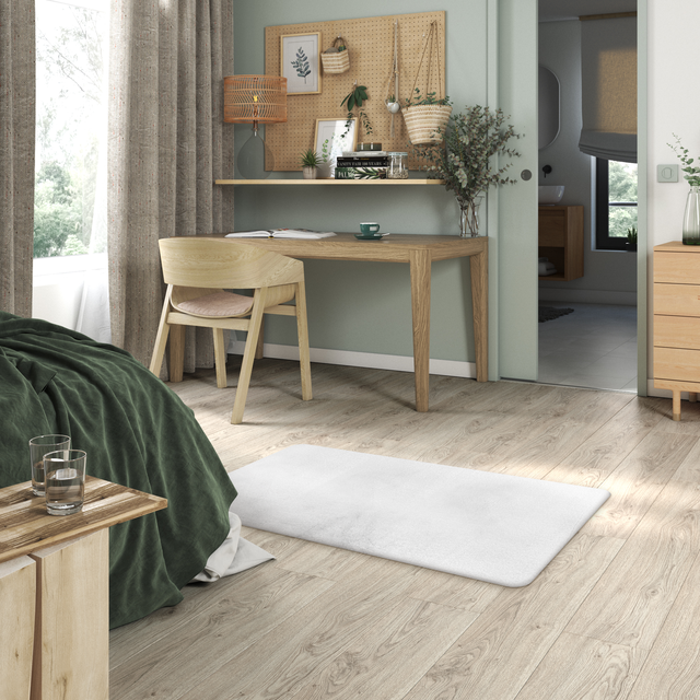 Scendiletto Fake rab antiscivolo bianco, L 110 x L 60 cm