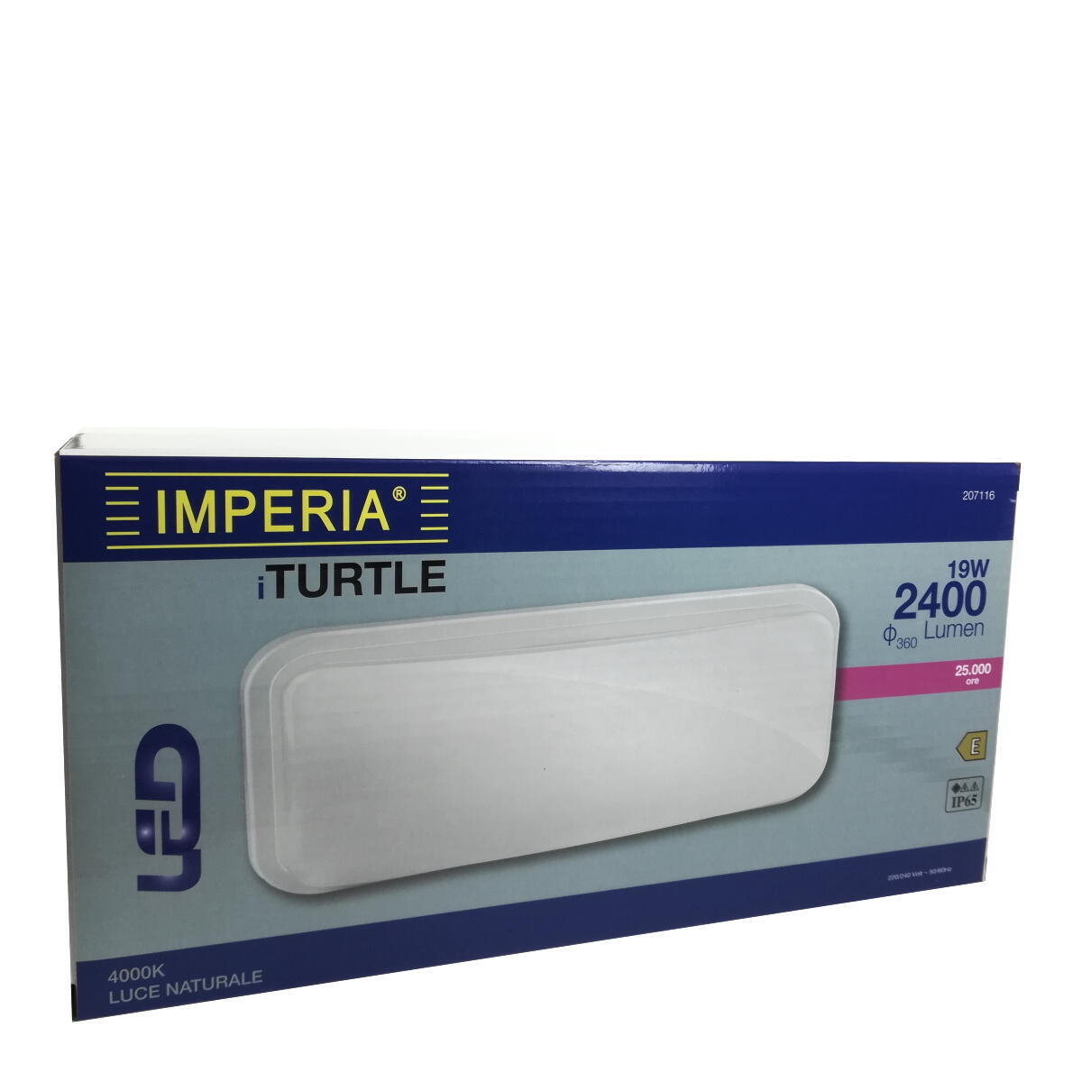 Applique LED moderno da esterno Turtle bianco IP65, luce bianco naturale 2400 lumen, IMPERIA - 5