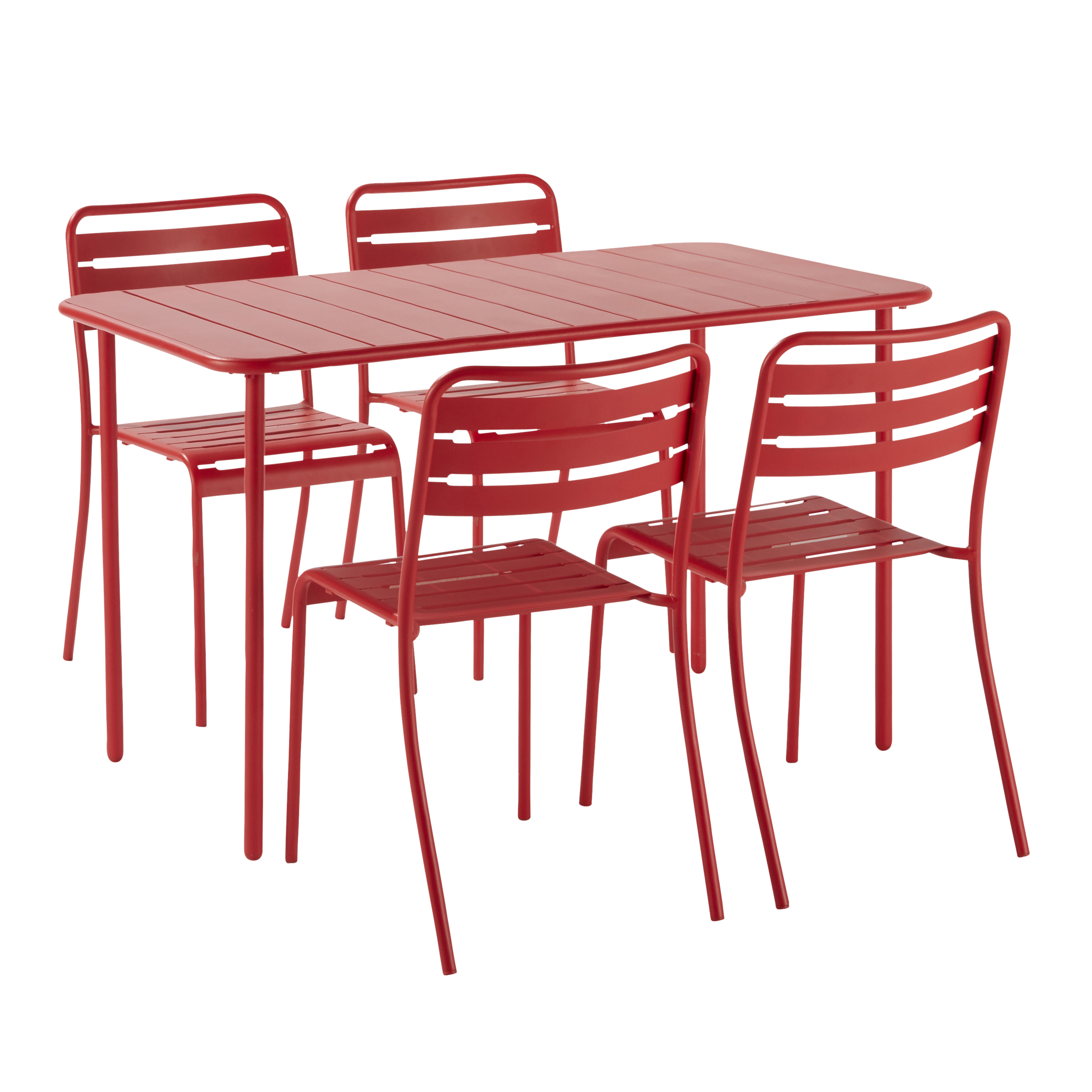 Cadeira refeição aço vermelho Cafe - 11