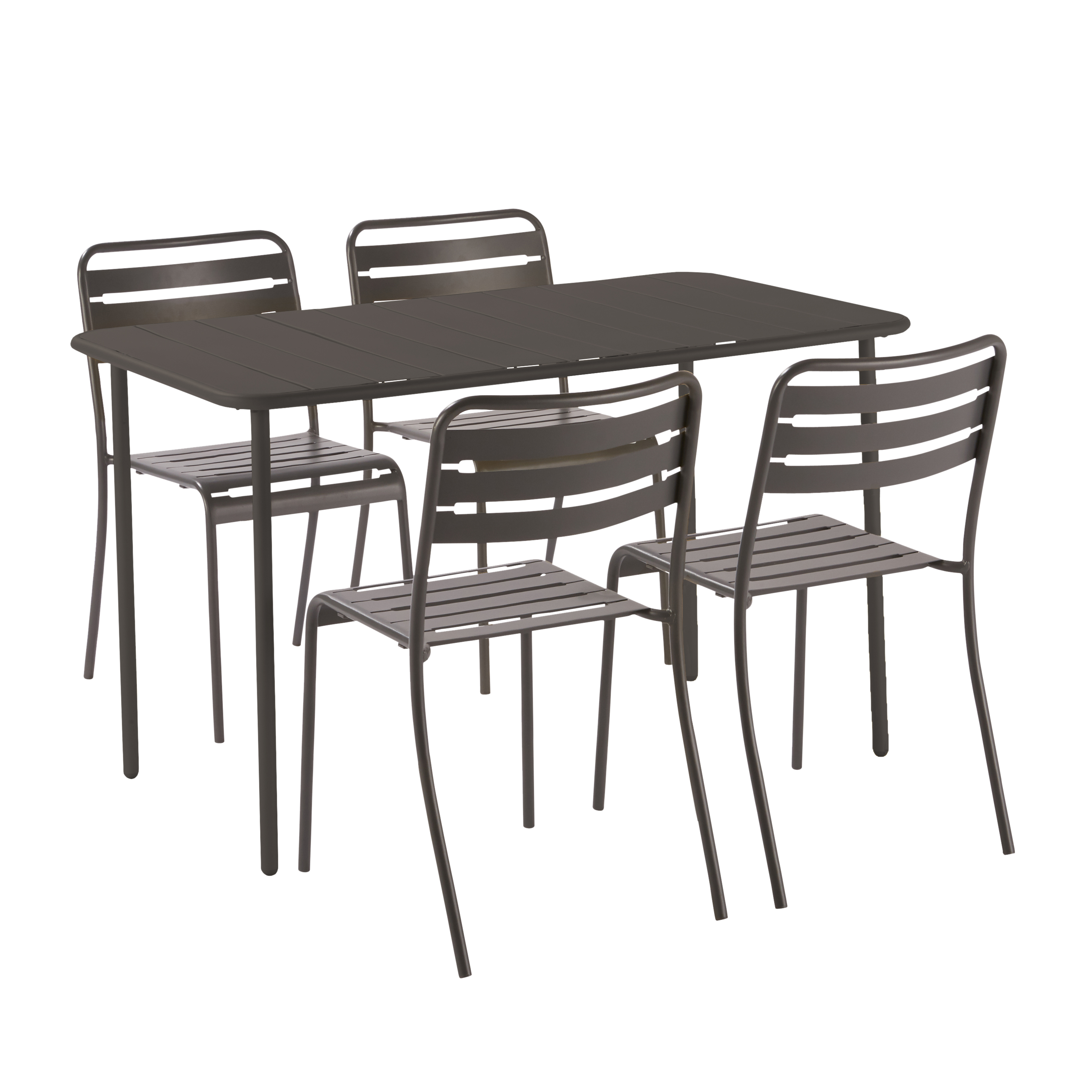 Sedia da giardino in acciaio antracite Cafe, seduta in acciaio grigio - 10