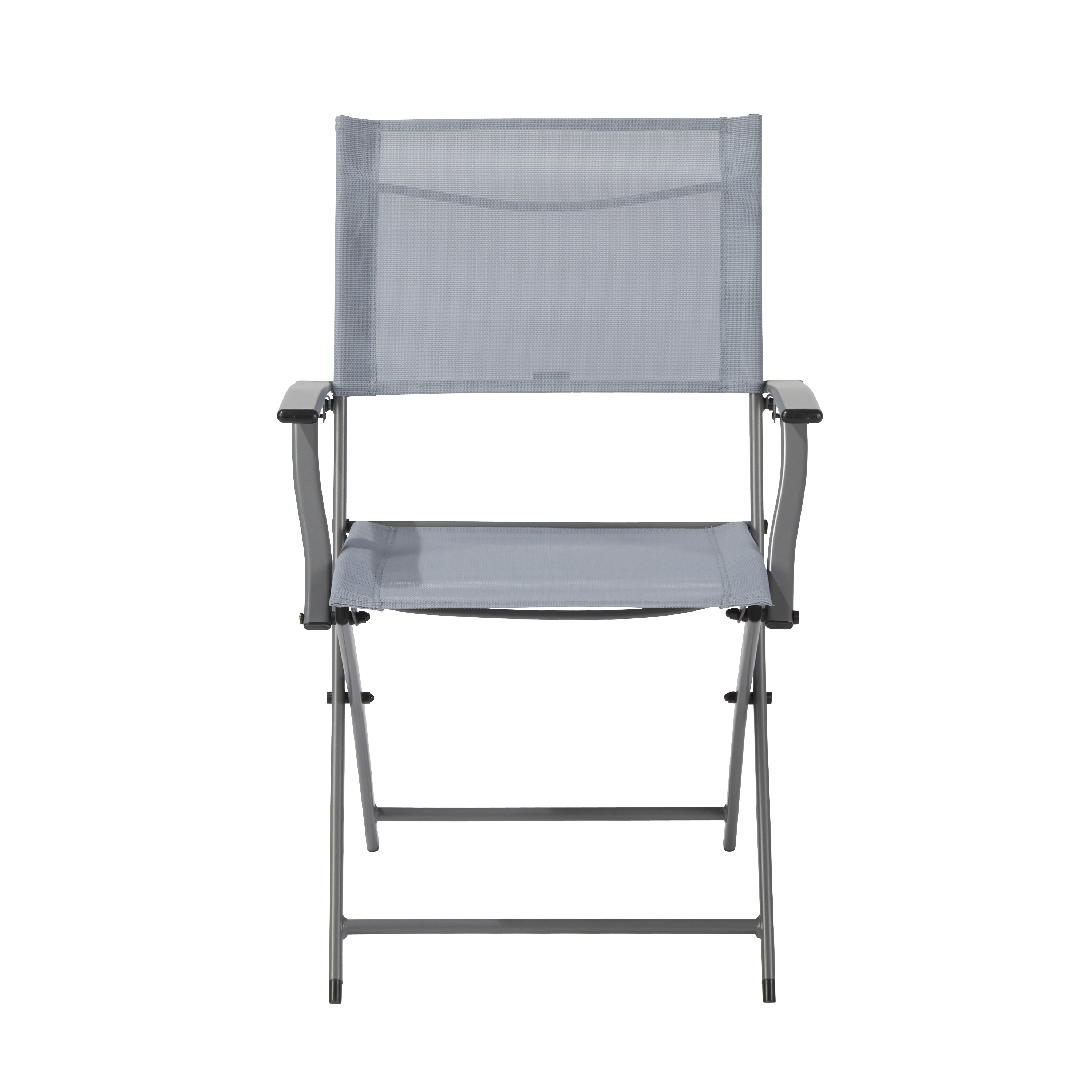 Sedia da giardino con braccioli pieghevole Emys NATERIAL, struttura e seduta in acciaio blu - 7