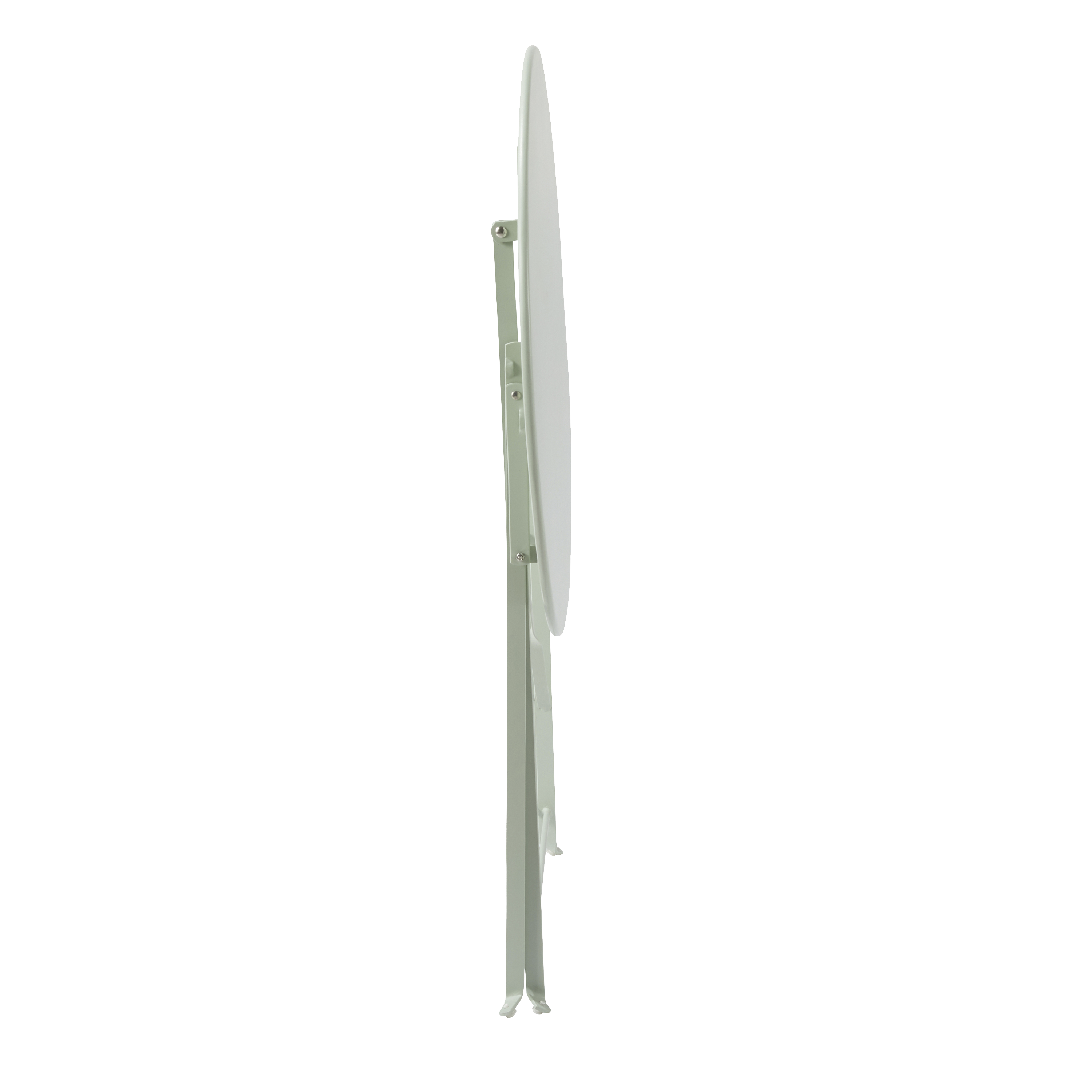 Conjunto refeição dobrável com mesa redonda 60 cm e 2 cadeiras em metal verde-água Naterial Flora - 14