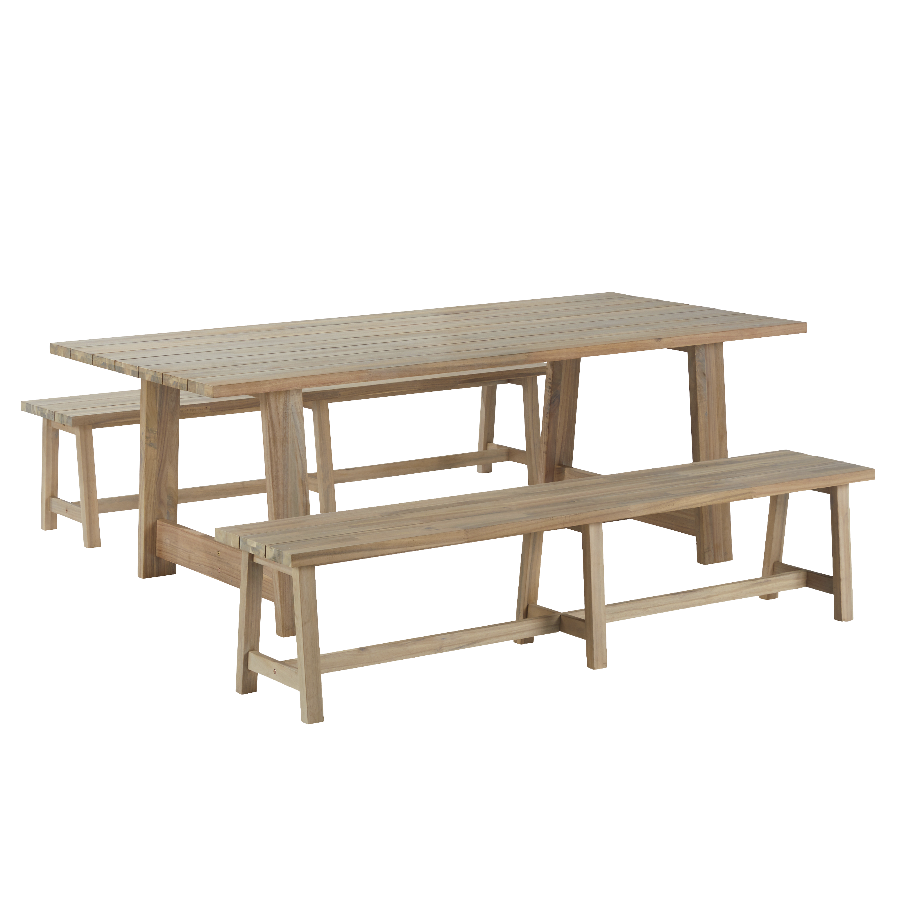 Banco de madeira NATERIAL FARM II FIX 200X38X45CM - 14
