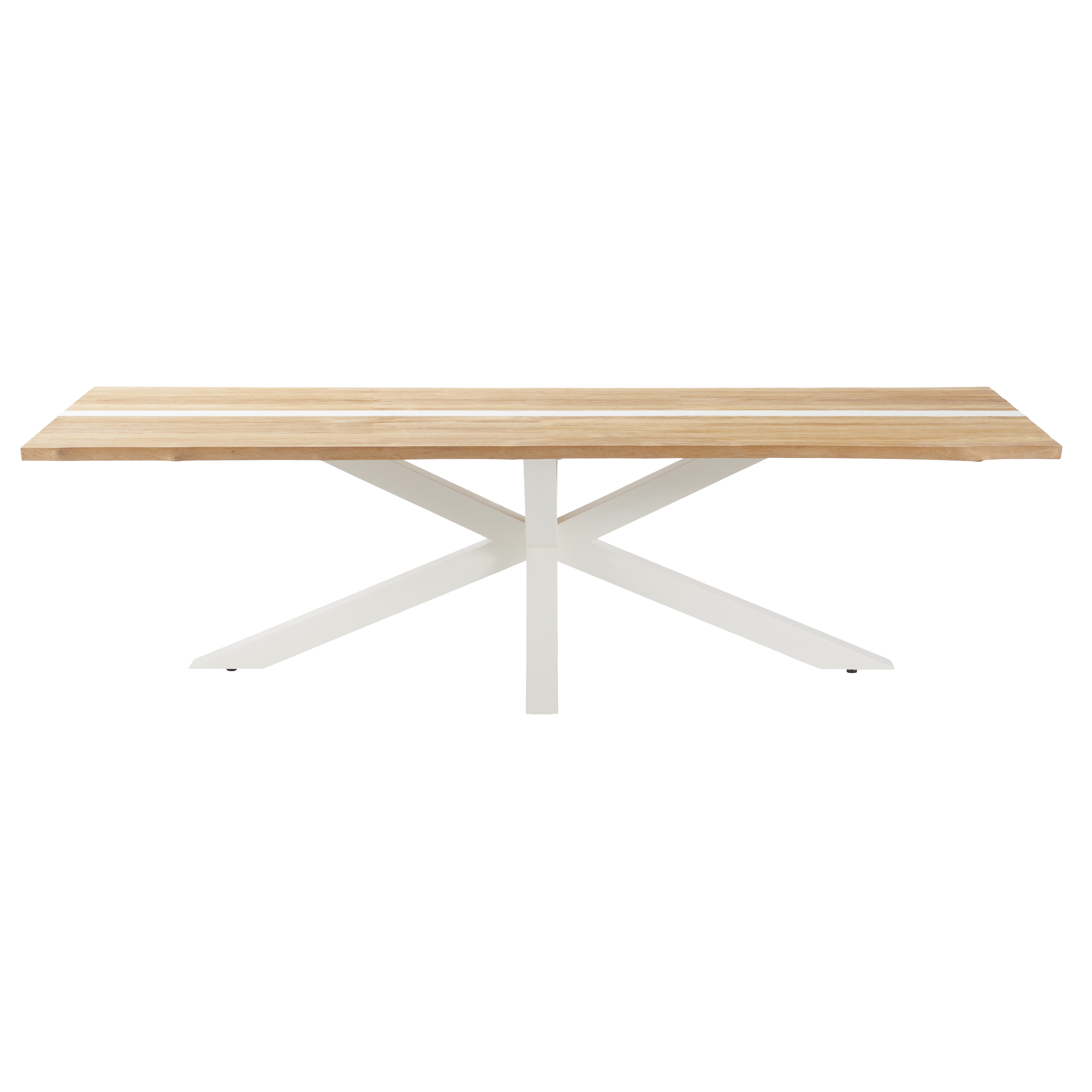 Mesa de jardín naterial lagos i de teca de 280x75x110 cm