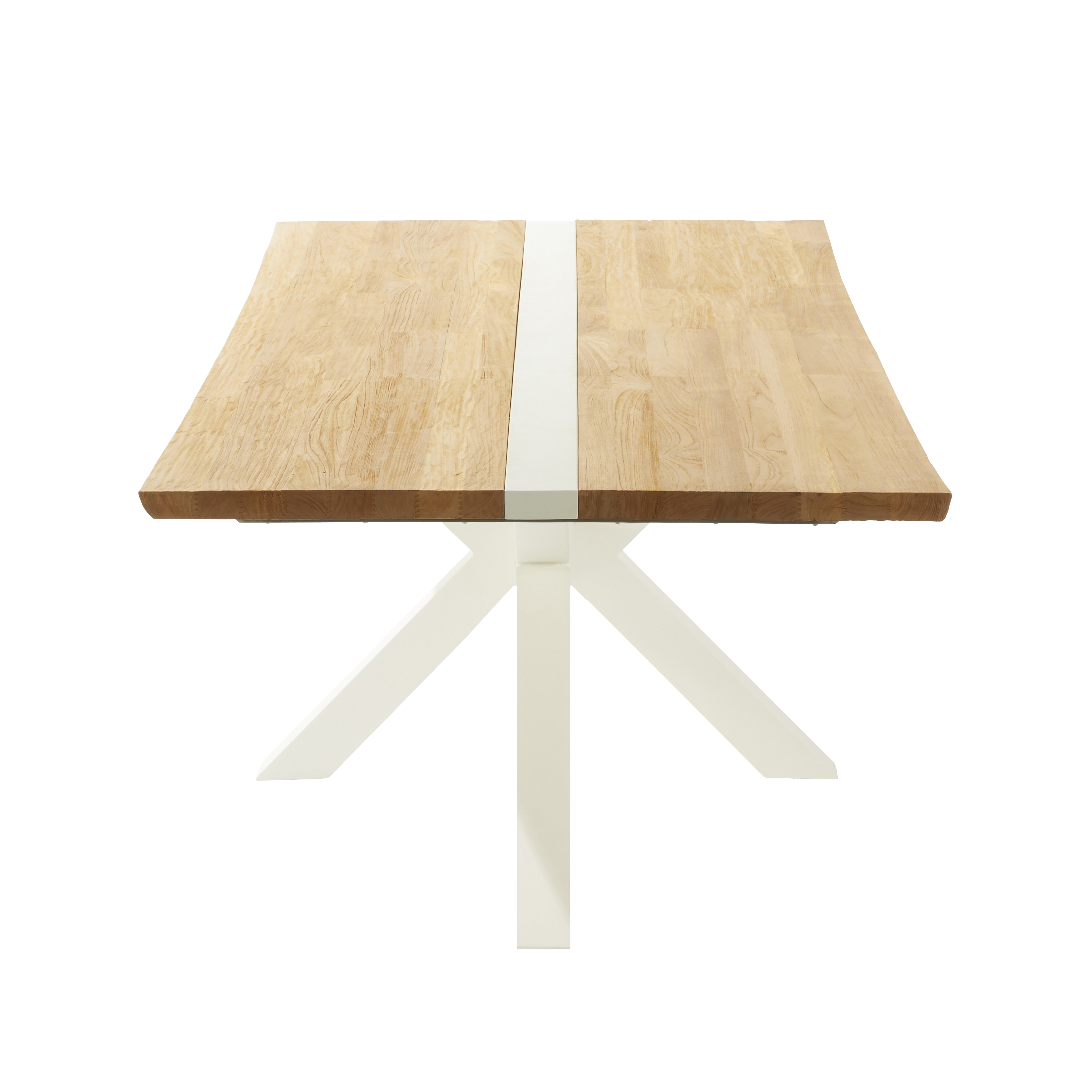 Table de jardin rectangulaire teck et aluminium, 8 personnes Lagos NATERIAL - 4