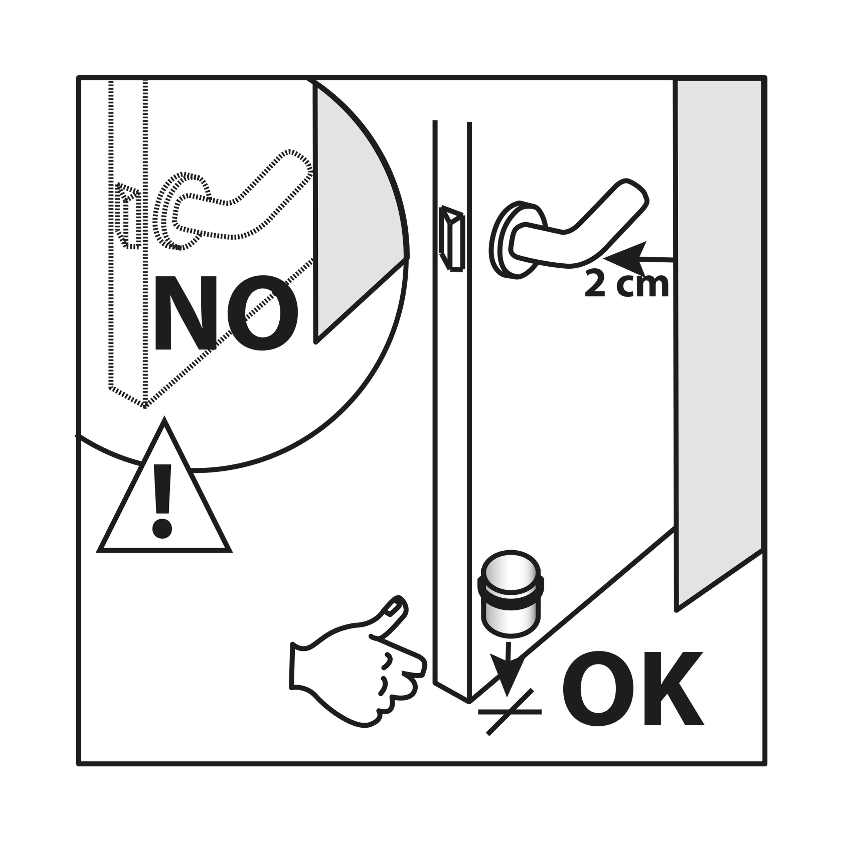 Lot de 4 butées de porte à visser aluminium LINEA BERTOMANI anthracite, ⌀3.4 x H - 6