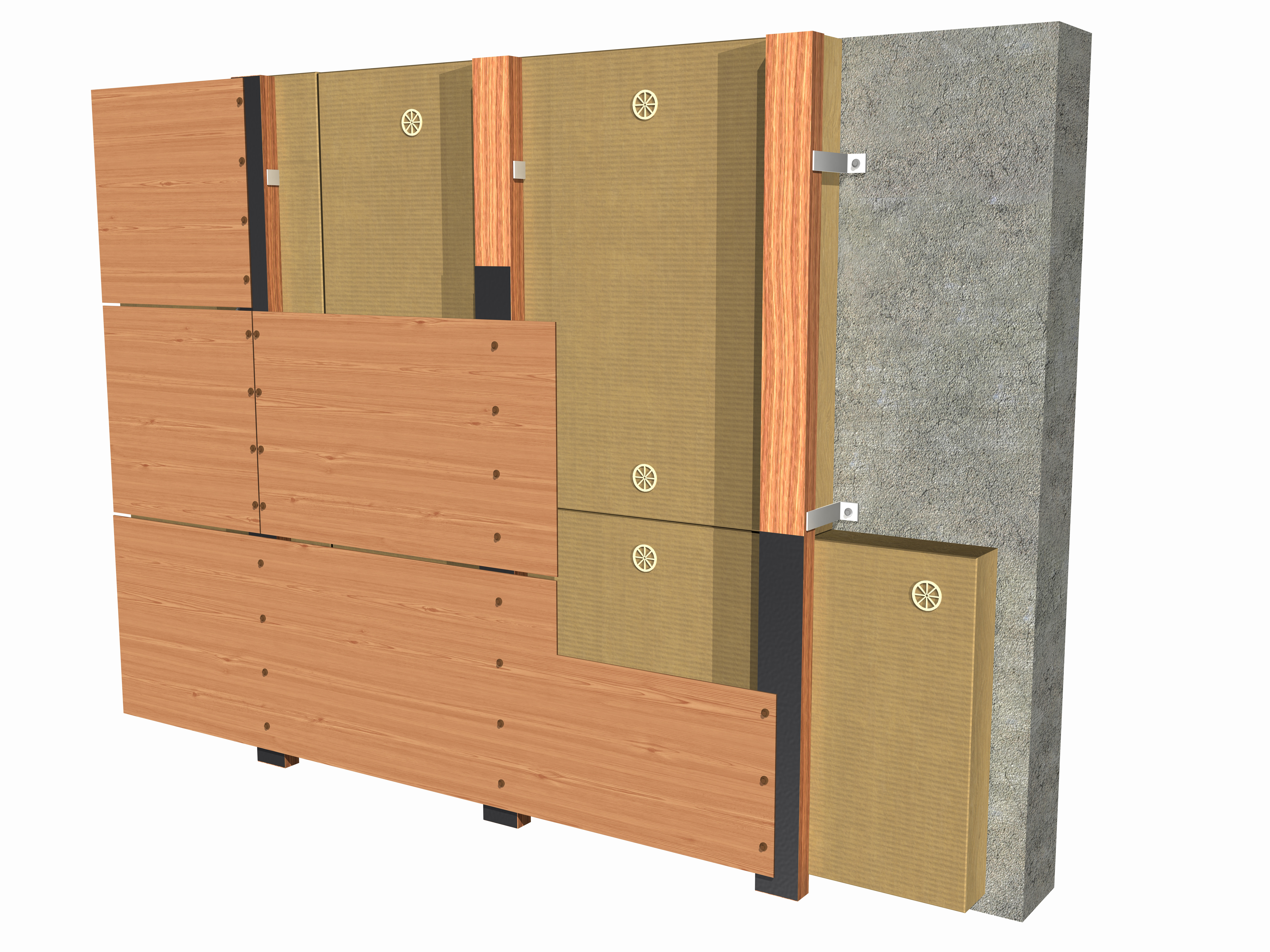 Lot de 16 panneaux laine de roche ROCKWOOL Rockfaçade, Ep.40mm, 1.35x0.6m, R1.2 - 4