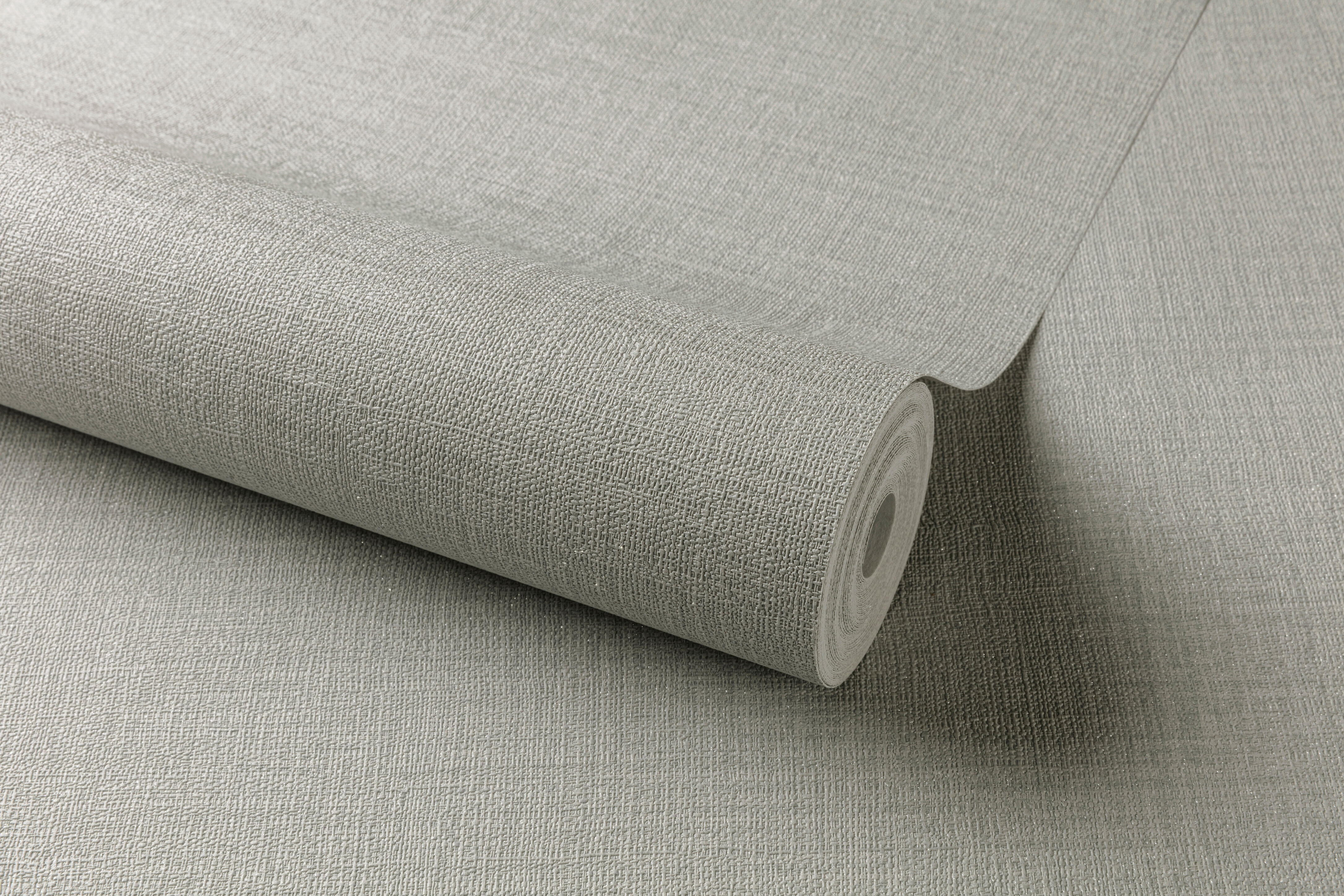 Papier peint vinyle Textile nacré gris smoke - 6