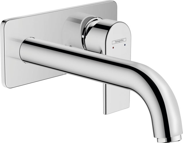 Mitigeur de lavabo mural chrome, Vernis Shape Eco, HANSGROHE
