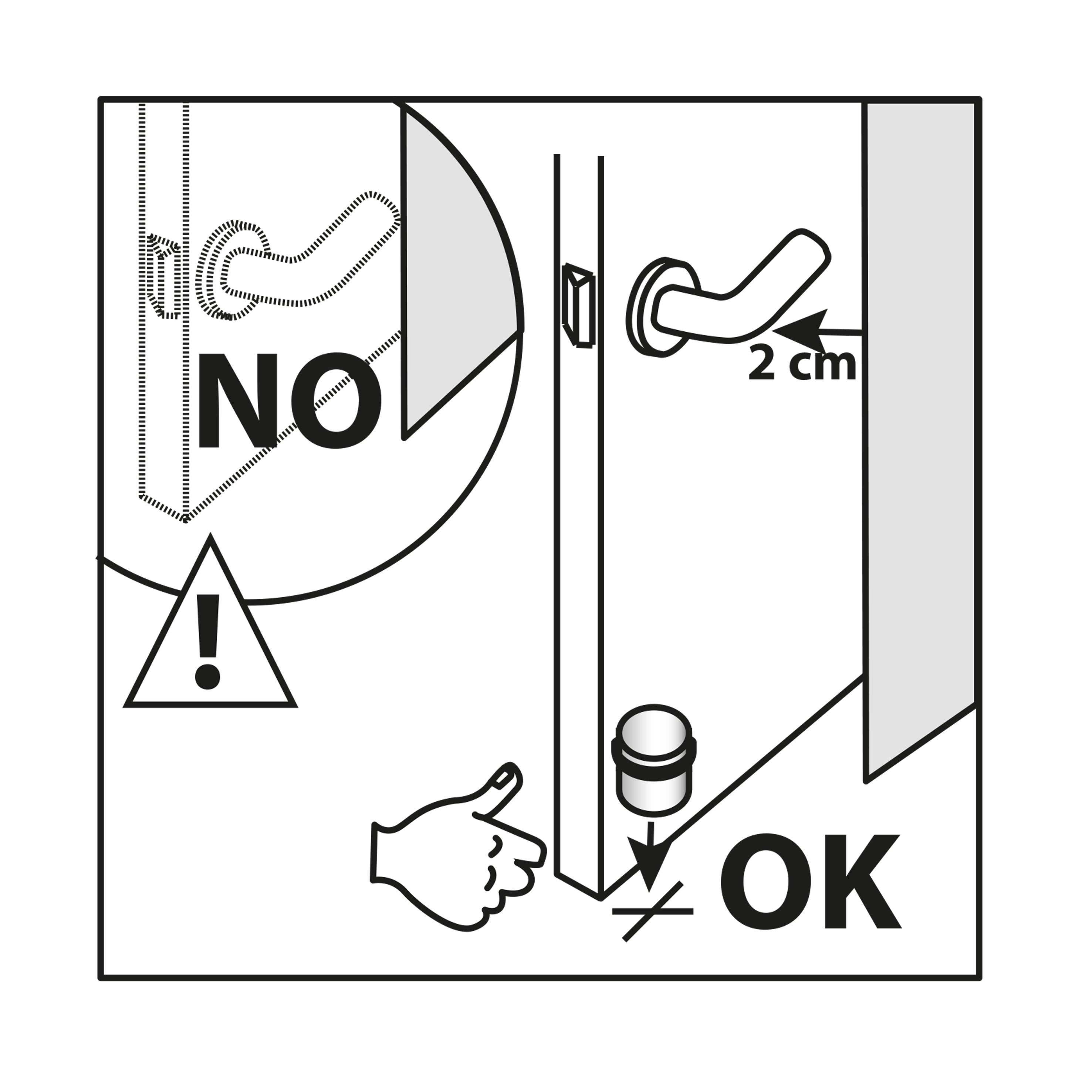 Butée de porte à fixer au sol CHRISLIGNE bois chêne, L.4.1 x H.2.3 x l.4.1 cm - 4