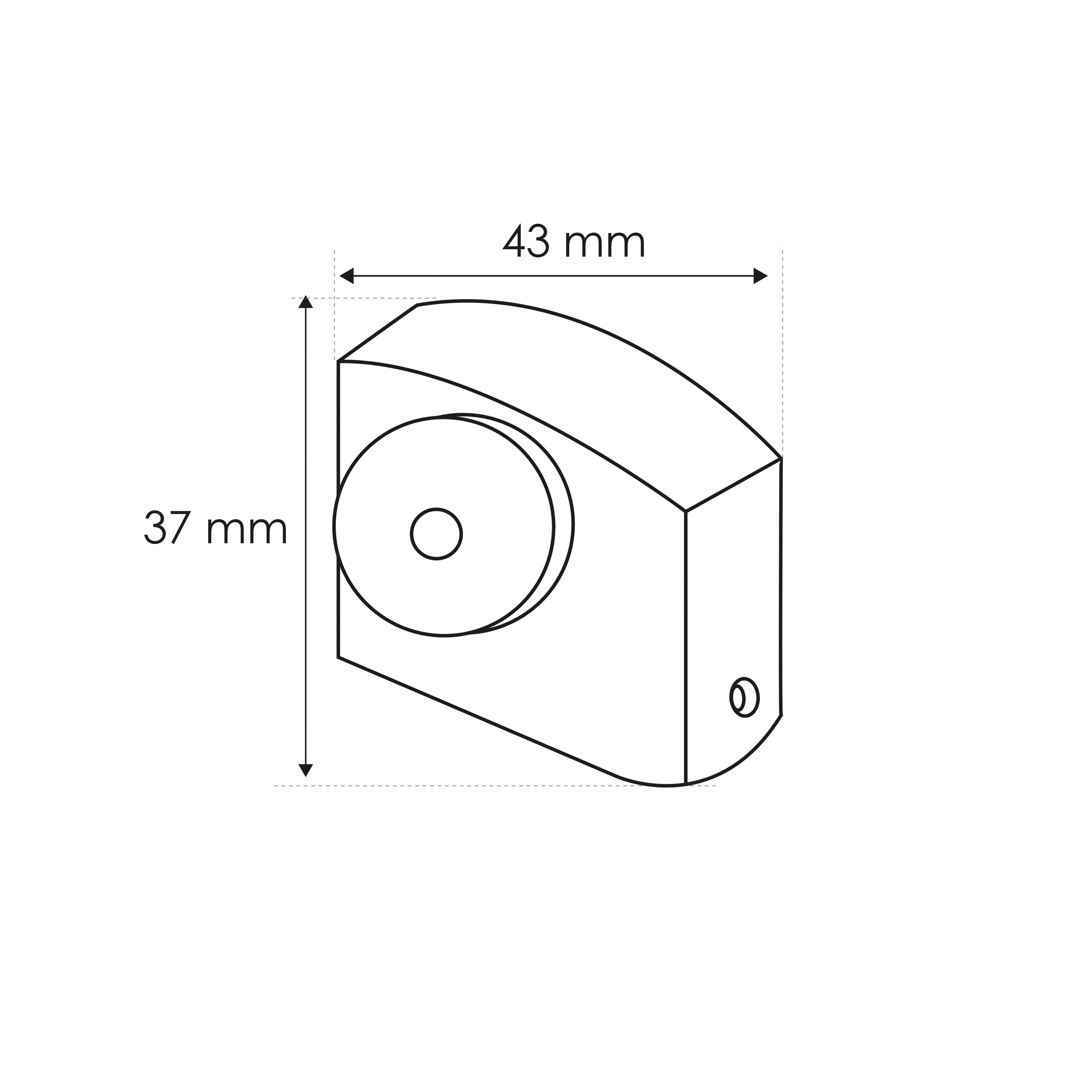 Butée de porte aimanté CHRISLIGNE zamak nickelé, L.3.3 x H.3.7 x l.4.3 cm - 4