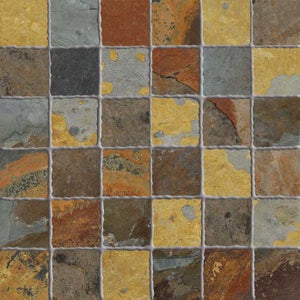 1 plaque de mosaïque mur / sol Monastère porcelaine effet pierre multicouleur 30