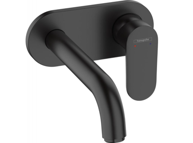 Mitigeur lavabo mural avec boîtier, HANSGROHE Vernis blend eco noir