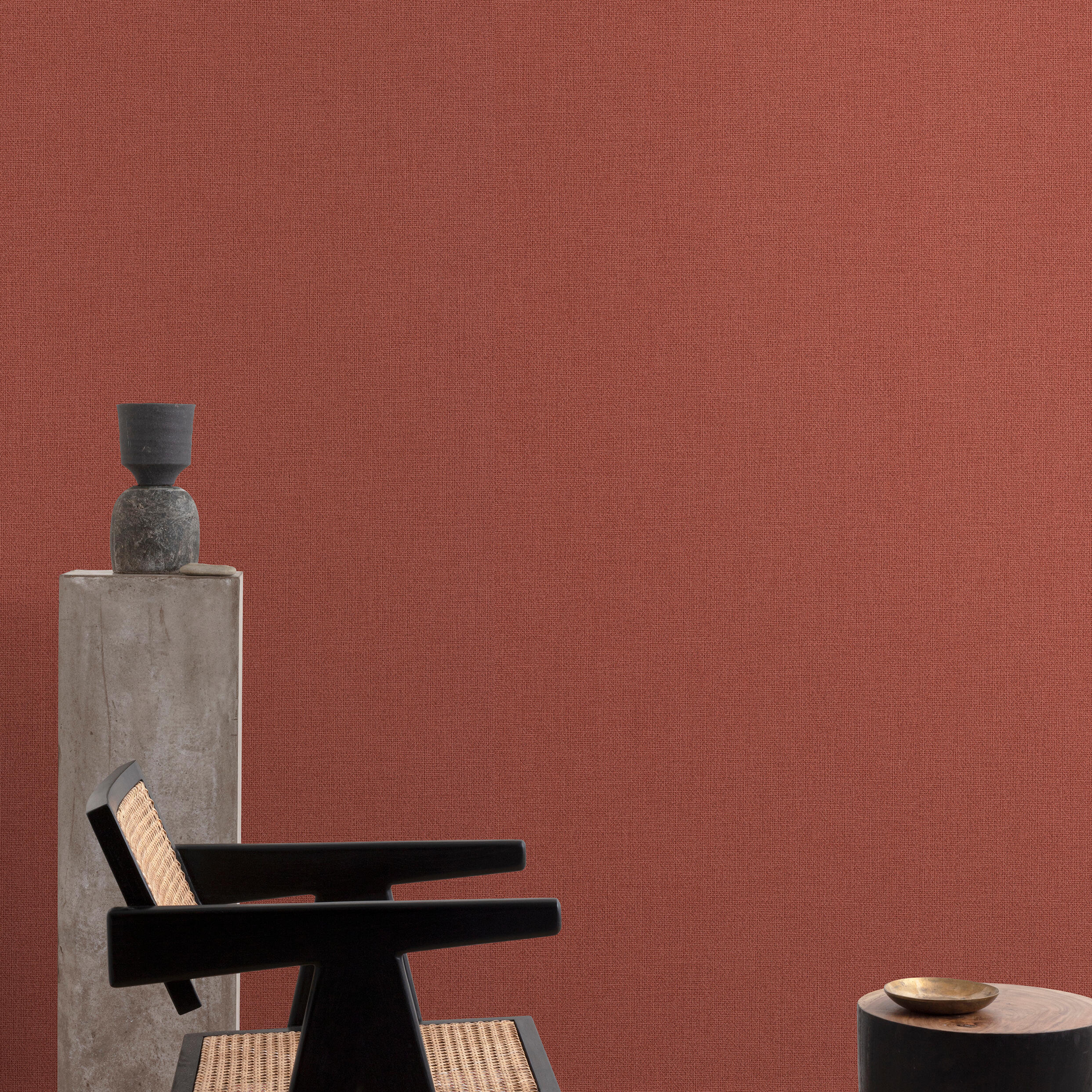 Papier peint intissé Textile mat INSPIRE terracotta - 3