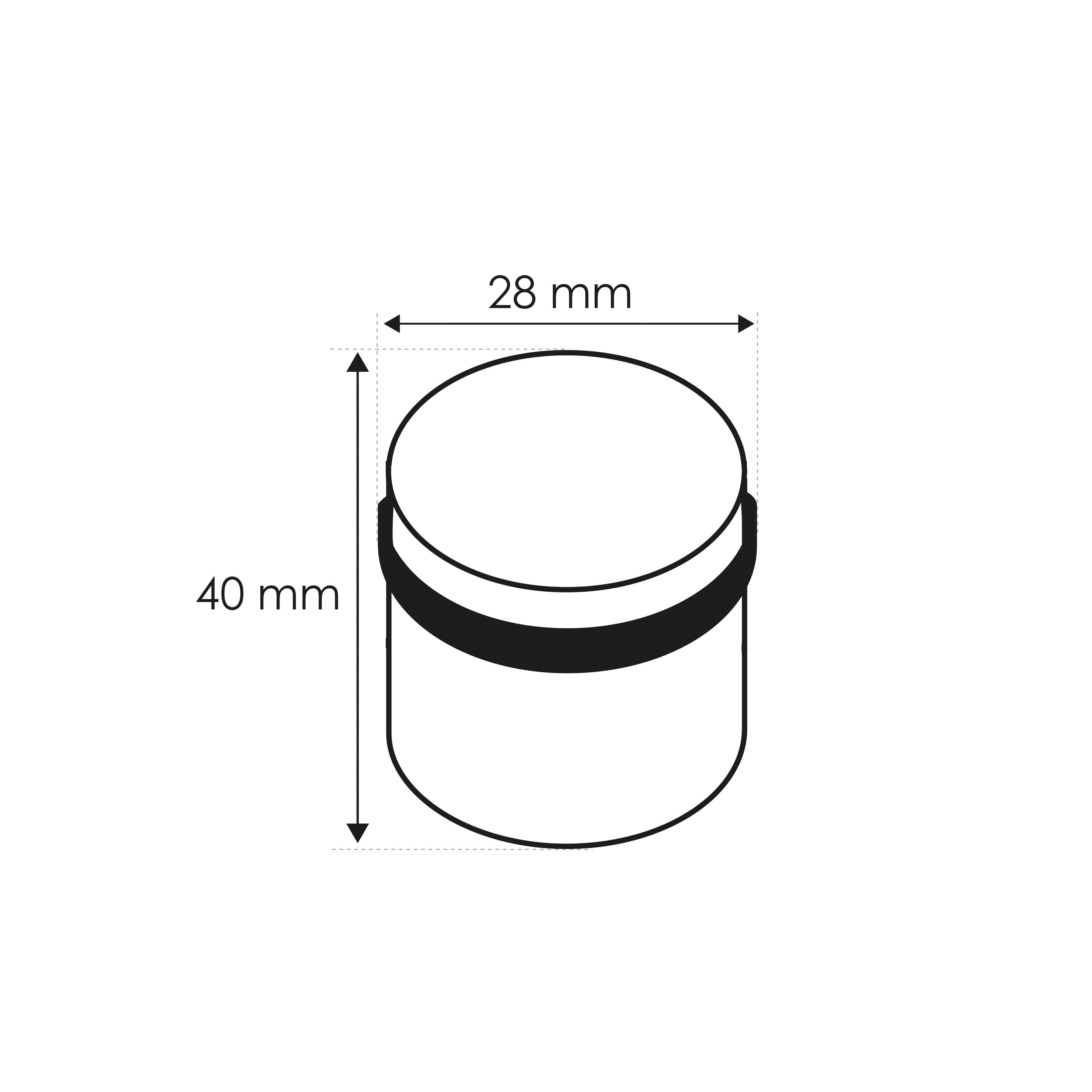 Lot de 4 butées de porte à visser aluminium LINEA BERTOMANI anthracite, ⌀3.4 x H - 3