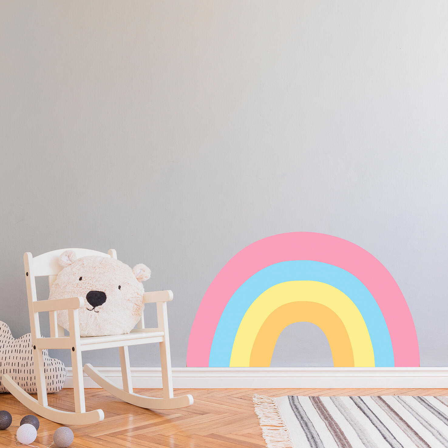 Papier peint intissé Spray and up arc en ciel pastel | Leroy Merlin