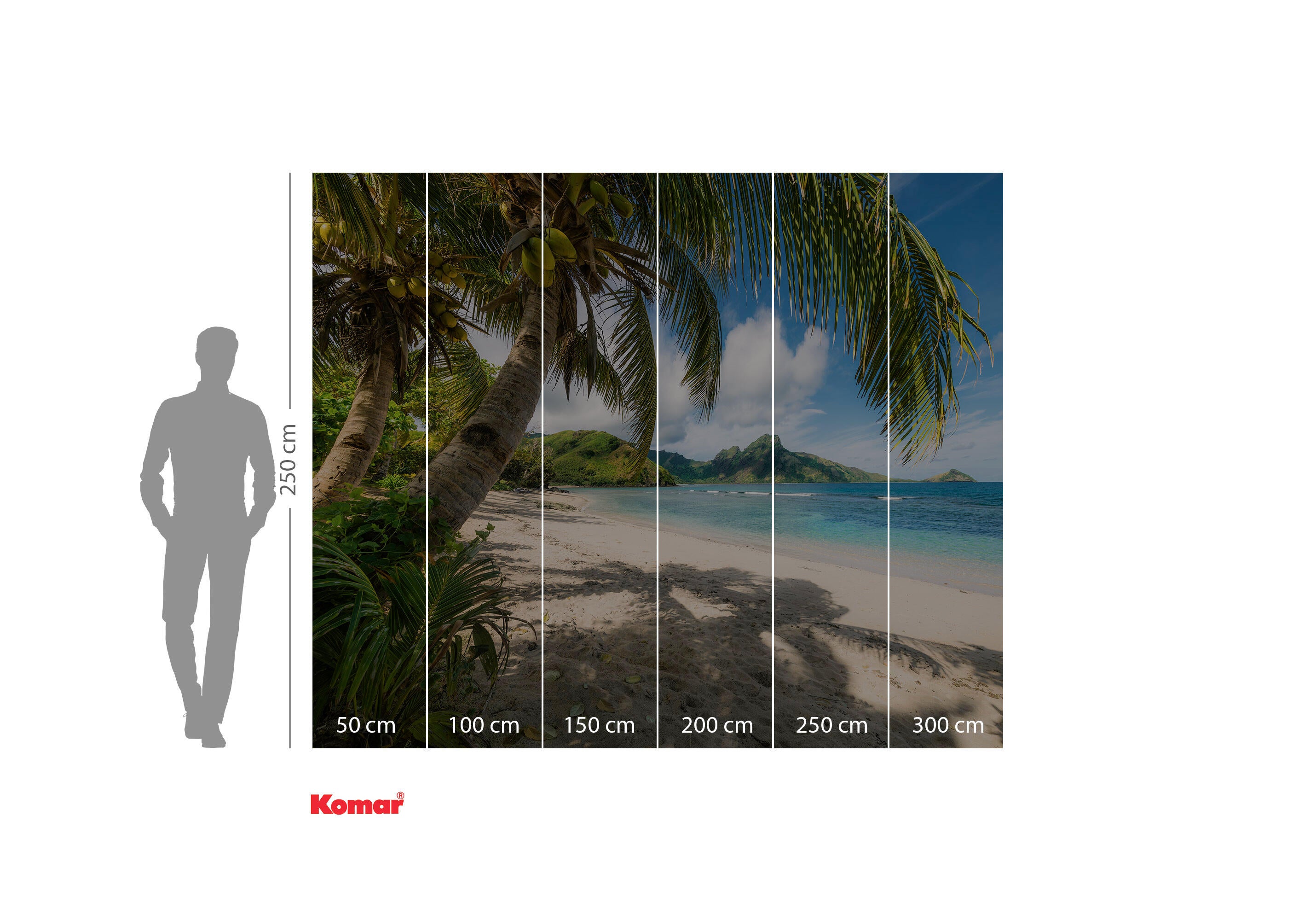 Papier peint panoramique rêve de coco multicolore l.300 x H.250 cm - 8