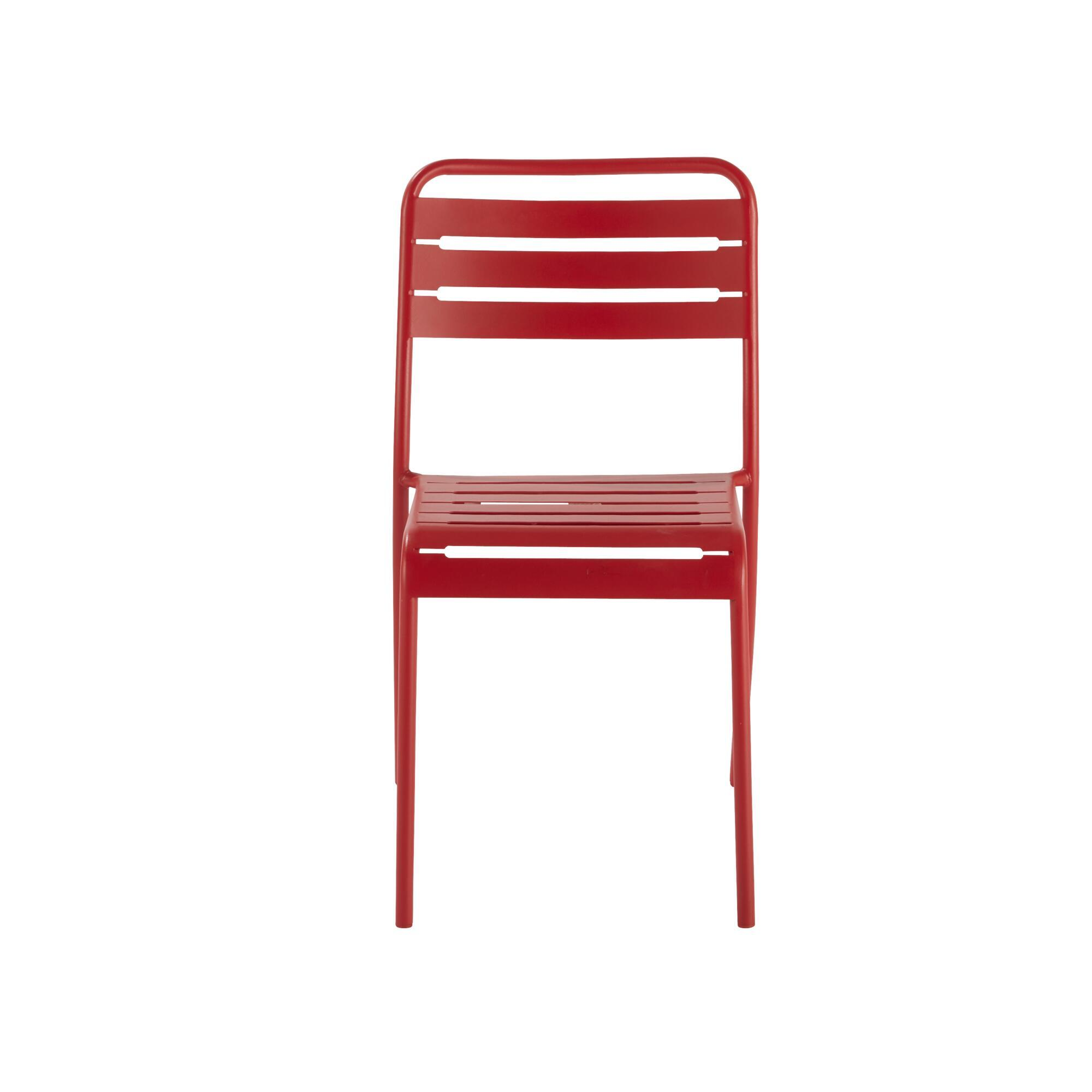 Cadeira refeição aço vermelho Cafe - 19