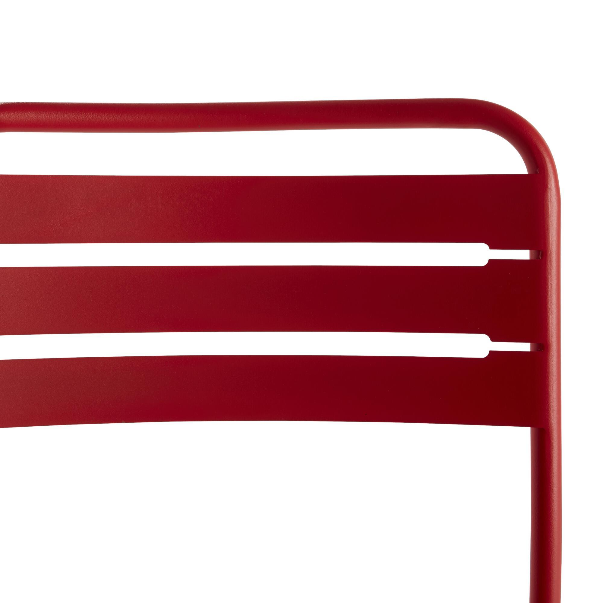 Cadeira refeição aço vermelho Cafe - 32