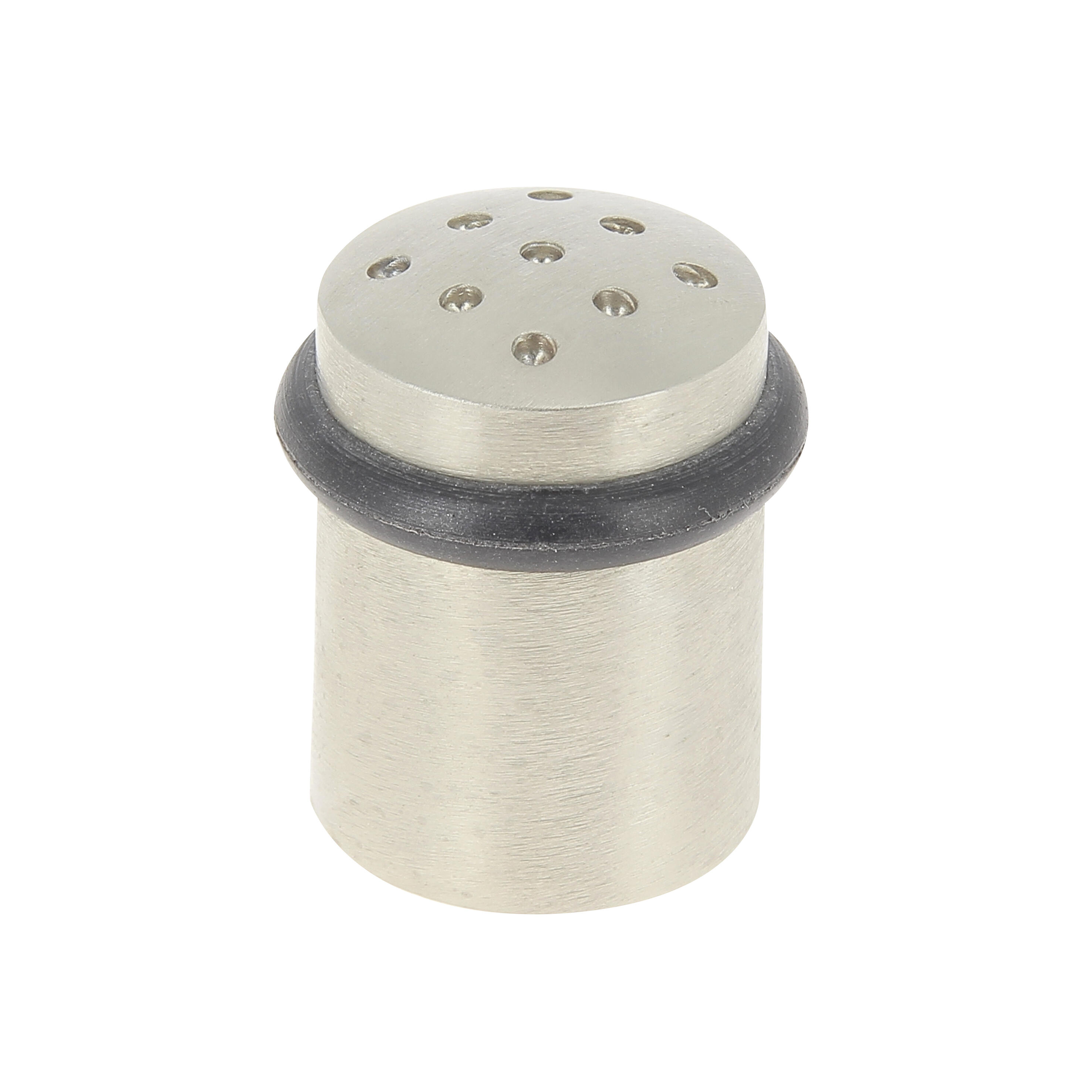 Lot de 4 butées de porte à visser aluminium LINEA BERTOMANI gris, ⌀3.4 x H.4 cm - 4