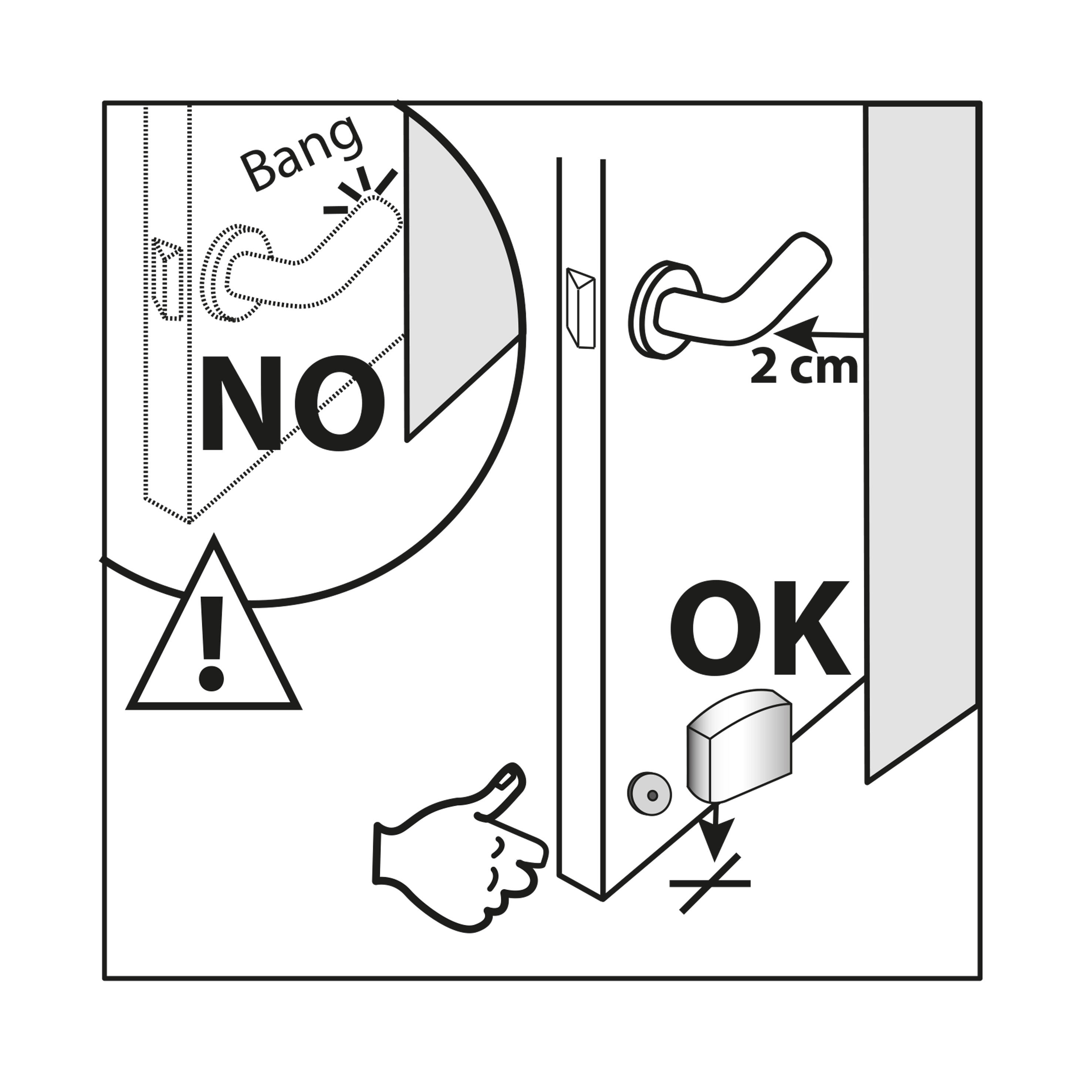 Butée de porte aimanté CHRISLIGNE zamak nickelé, L.3.3 x H.3.7 x l.4.3 cm - 7