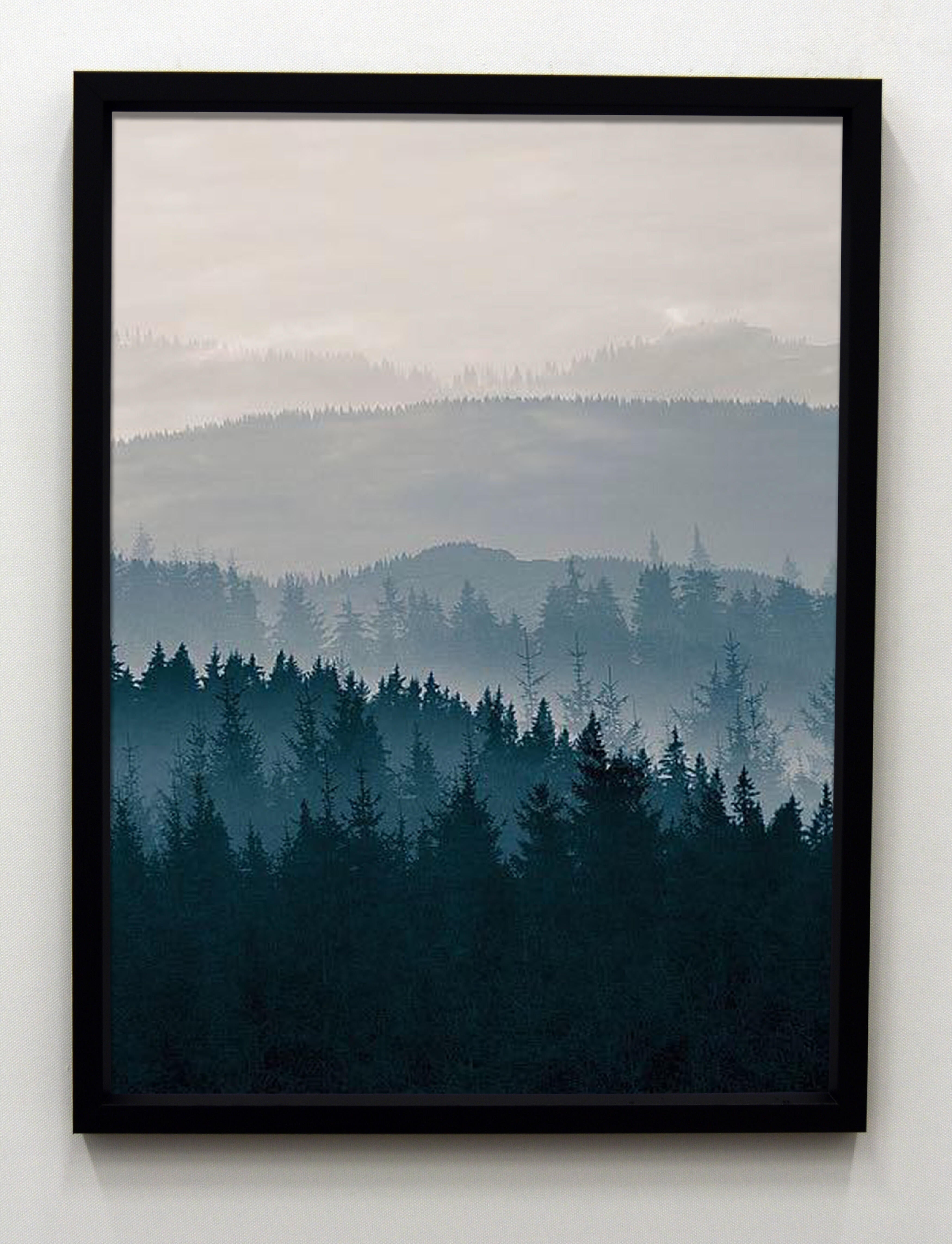 Affiche Grey mountains, noir, bleu, gris l.31.5 x H.41.5 cm - 2