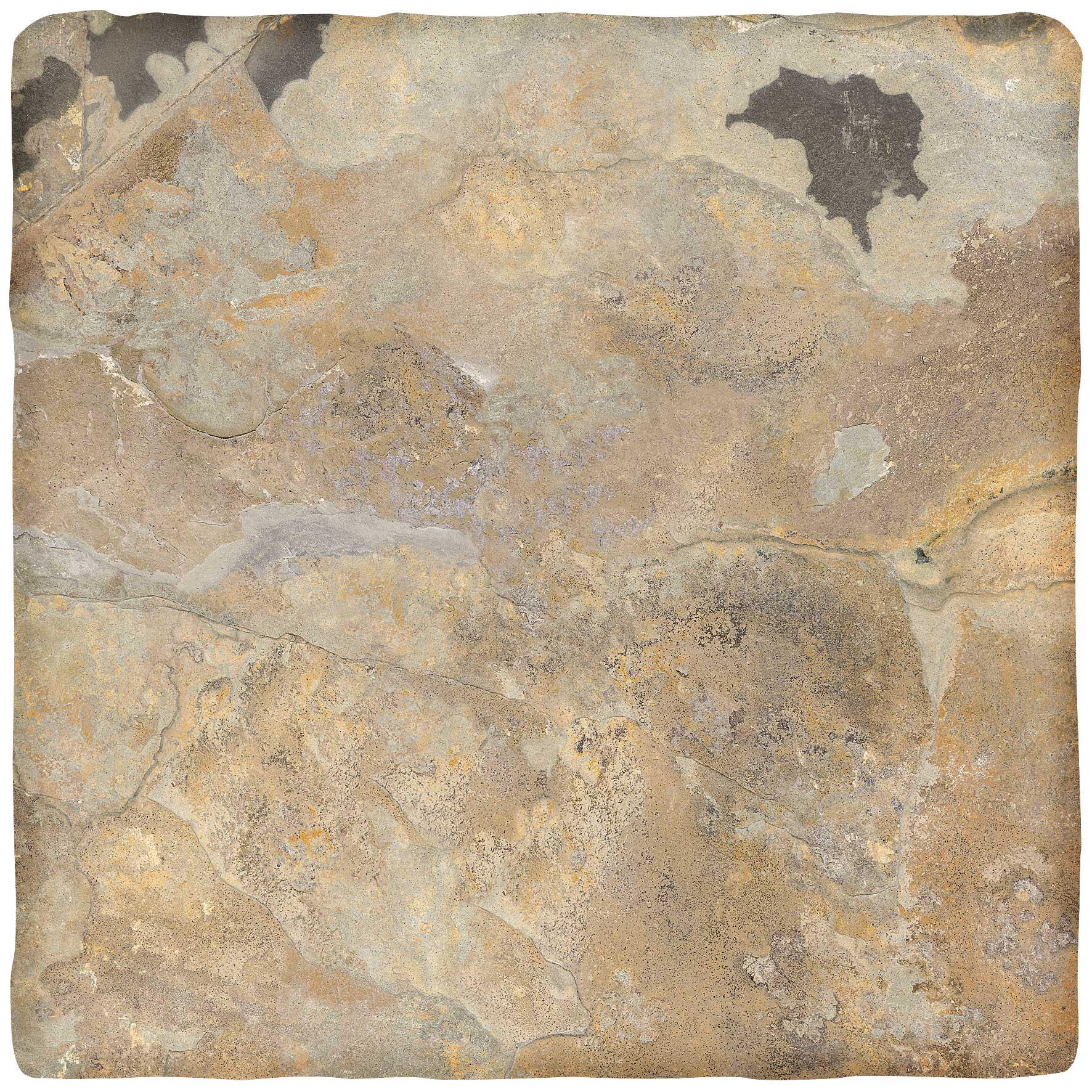 Carrelage sol extérieur effet pierre marron Monastère l.50 x L.50 cm x Ep.9 mm - 3