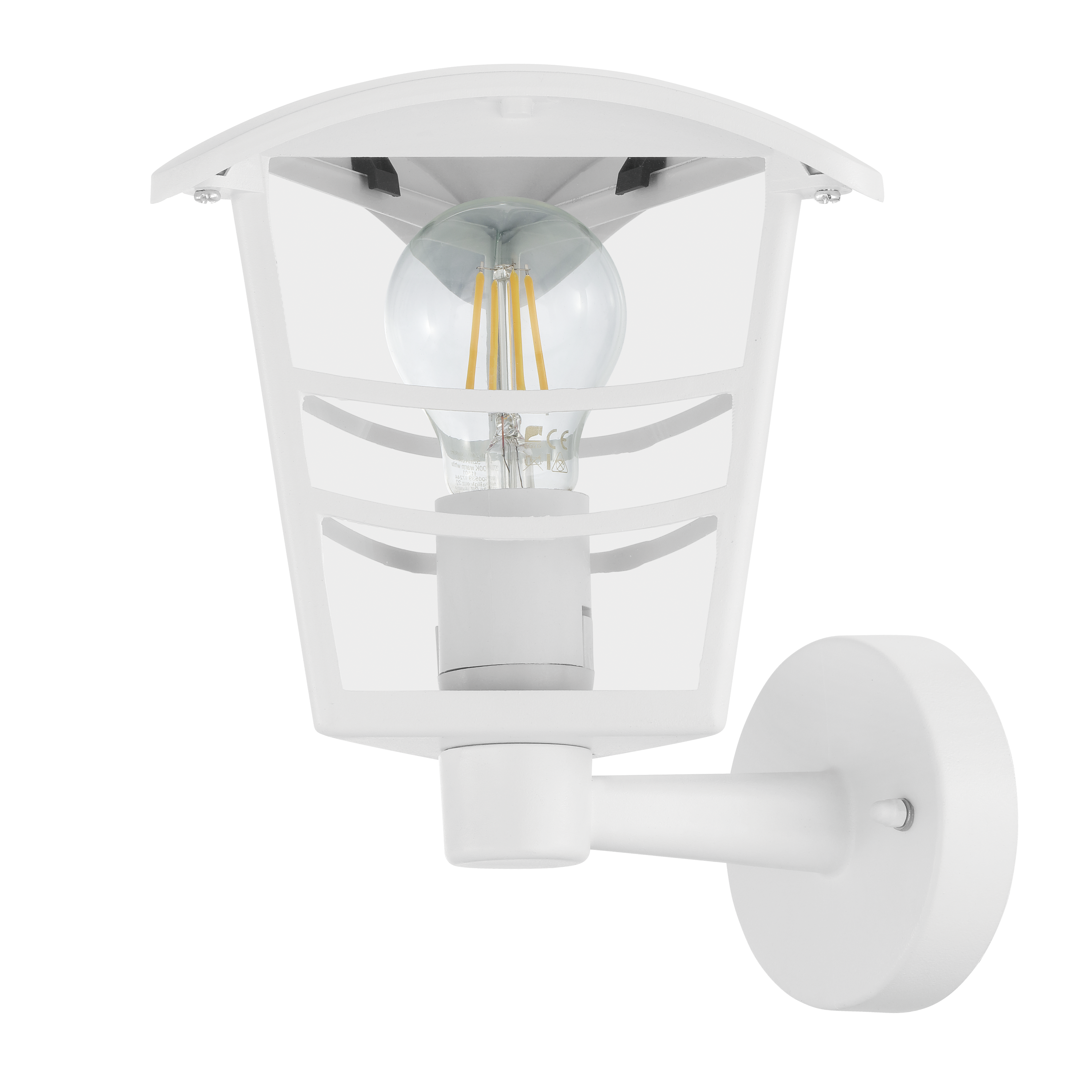 Candeeiro de parede exterior Palama IP44 E27 vidro branco Inspire - 6