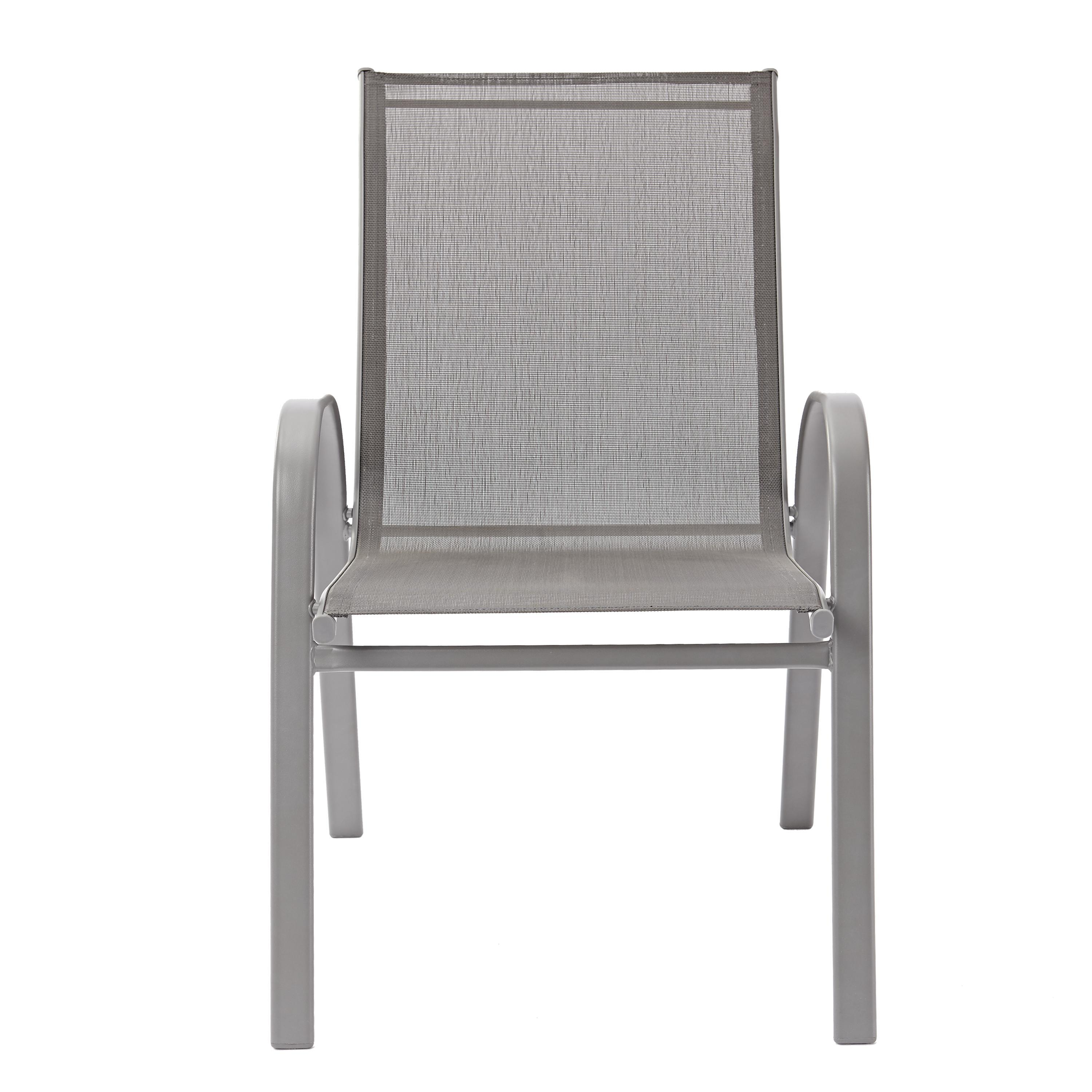 Fauteuil de jardin sans coussin fauteuil de jardin sans coussin Alma en acier gr - 4