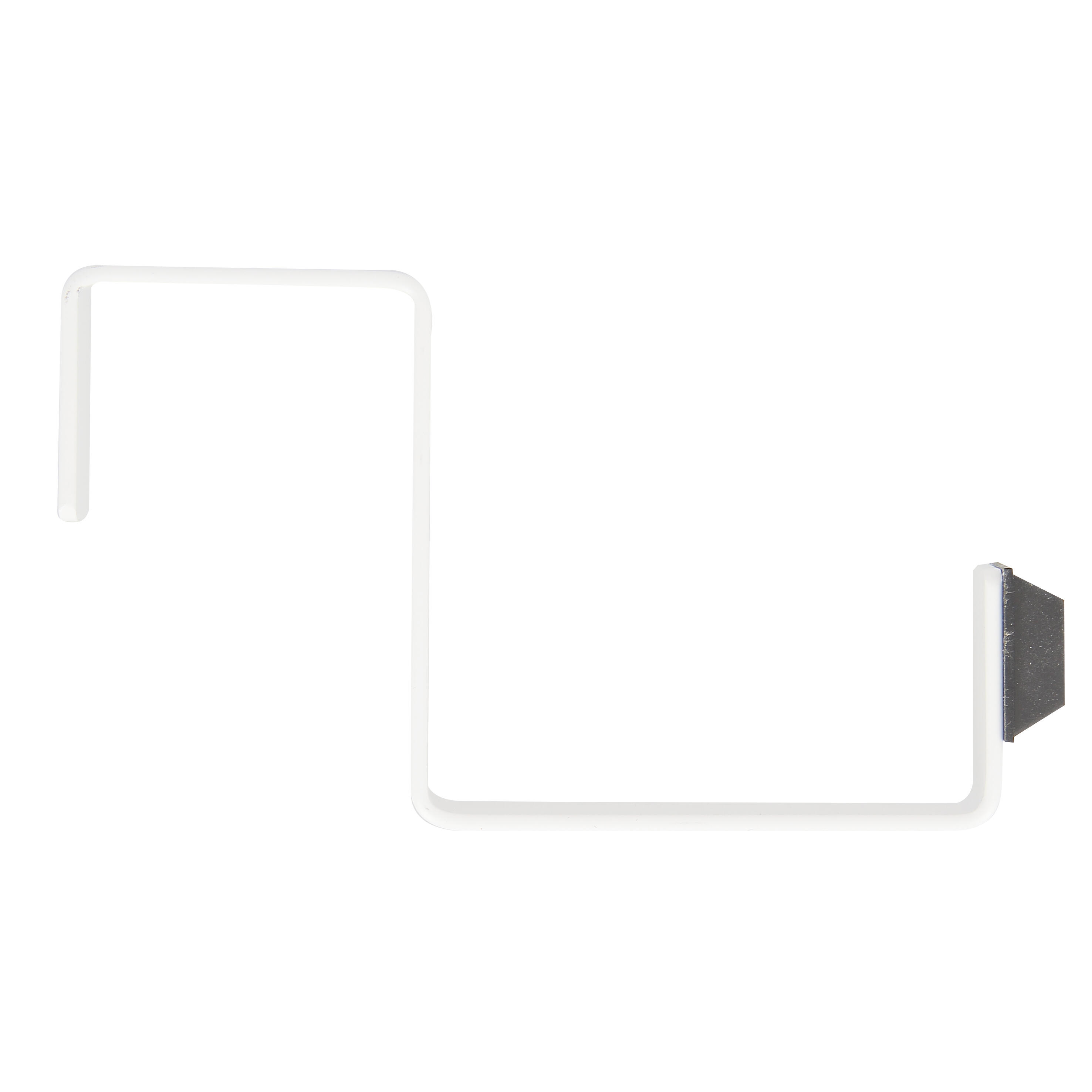 Butée de porte amovible CHRISLIGNE acier blanc L.12 x H.6.7 x l.2 cm - 6