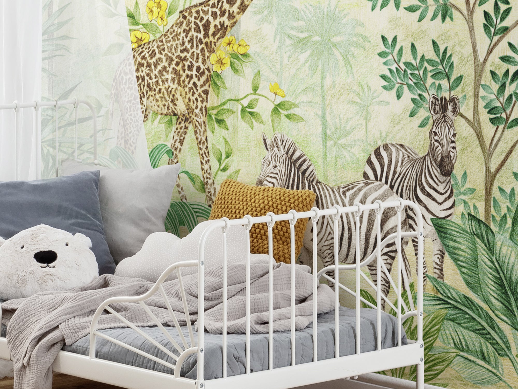 Papier peint panoramique Jungle adventure vert l.350 x H.250 cm - 3