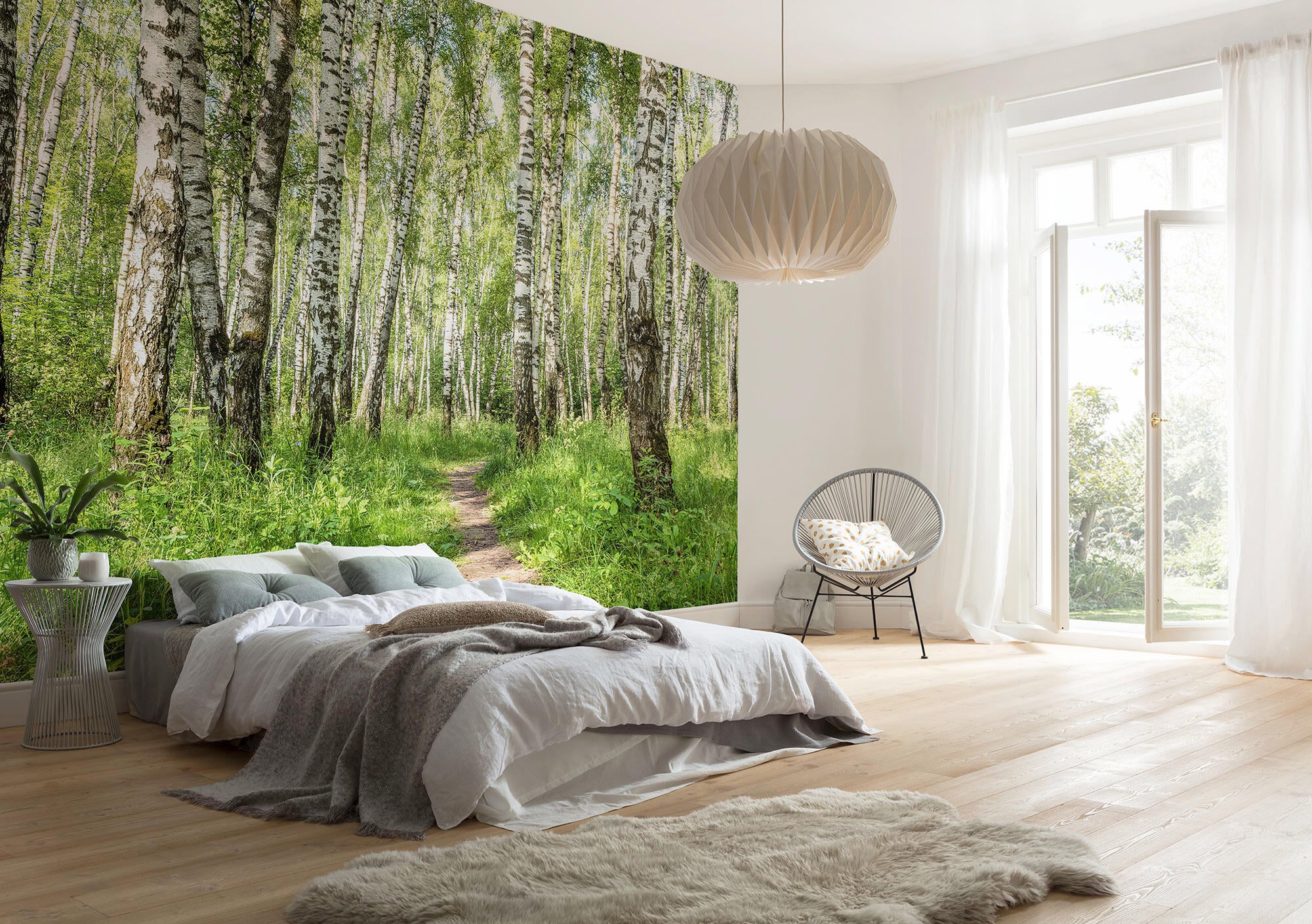 Mural vinilo liso naturaleza bouleaux multicolor 300 x 250 cm komar