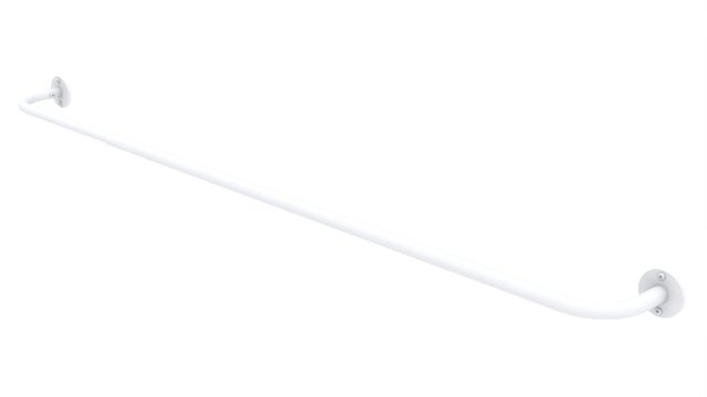 Kit de tringle à rideaux blanc Incurvée, L.140 - 220 cm, diam.19 mm, CESSOT