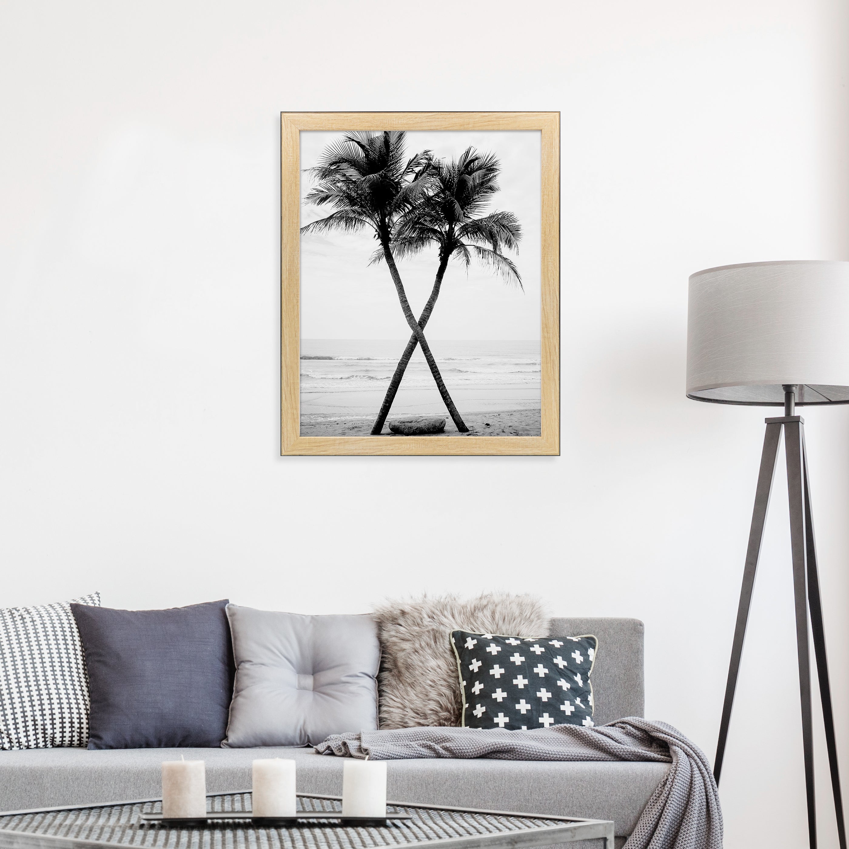 Cadre Newton, H.50 x l.40 cm teinte chêne clair - 2