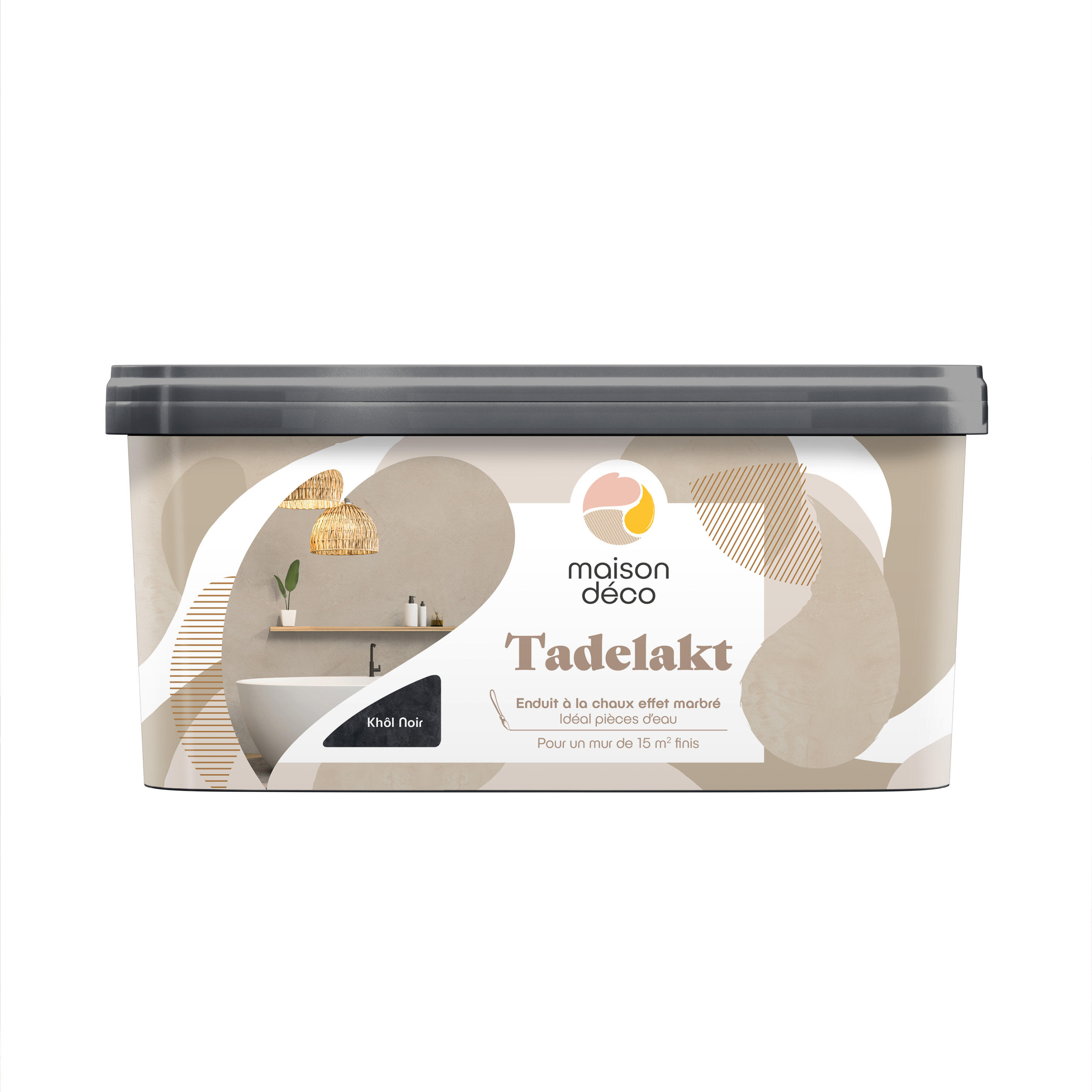Enduit décoratif Tadelakt MAISON DECO, khôl noir, 5 l - 4