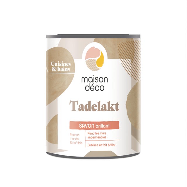 Enduit décoratif Tadelakt savon brillant MAISON DECO, incolore, 1 l