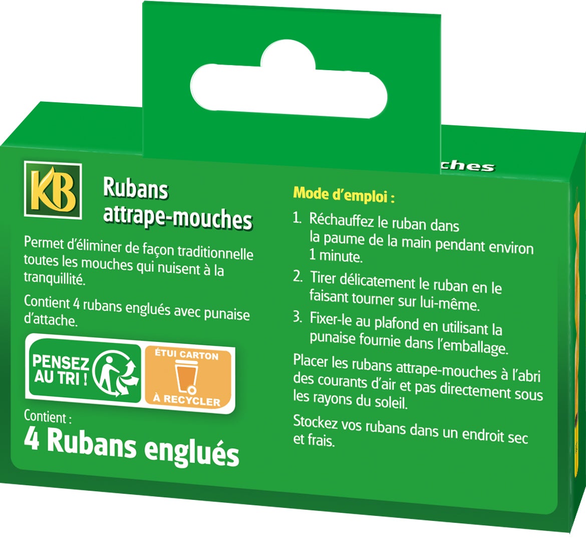 Lot de 4 Rubans attrape mouches, glu, KB - 2