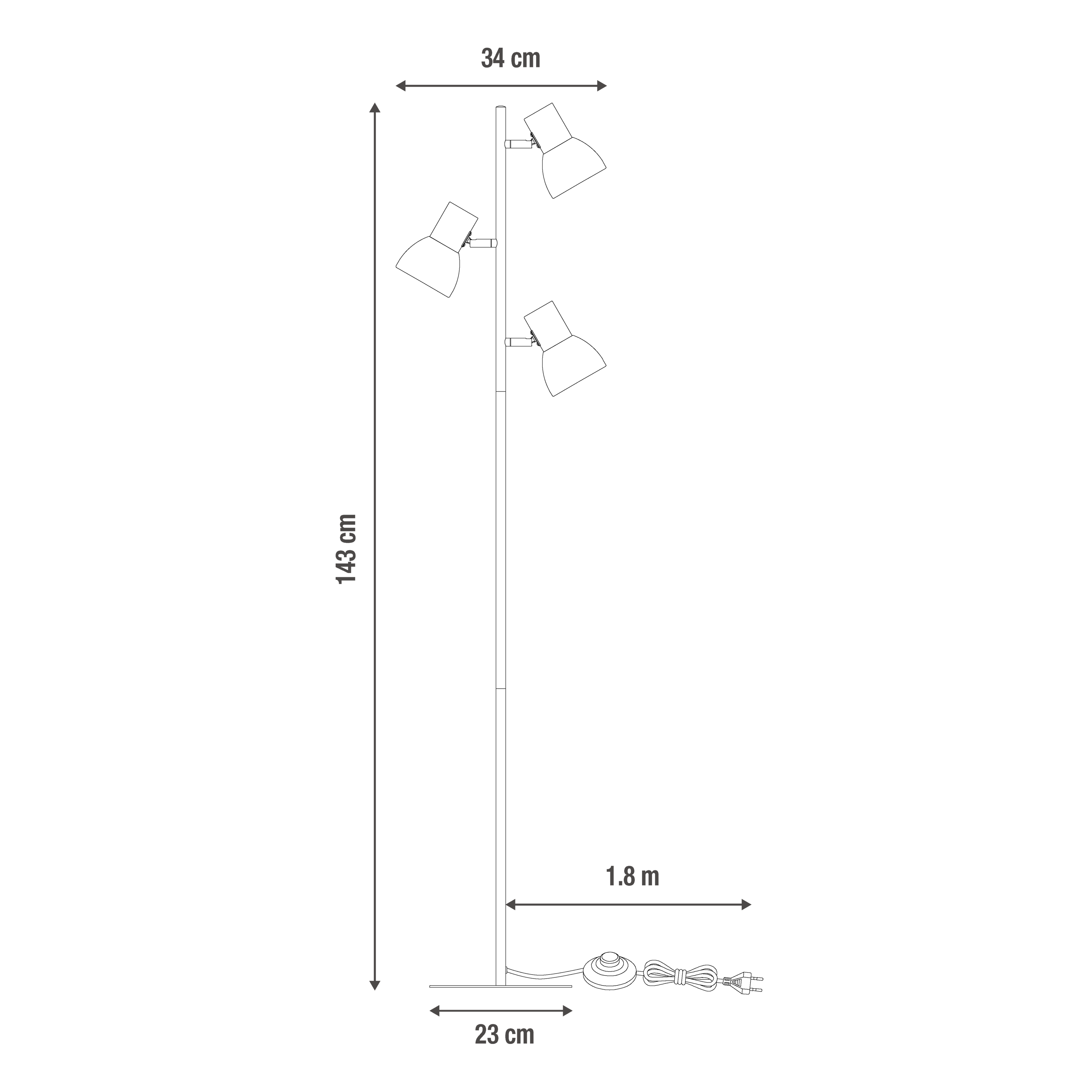 Lampa podłogowa Venosa biała E14 Inspire - 13