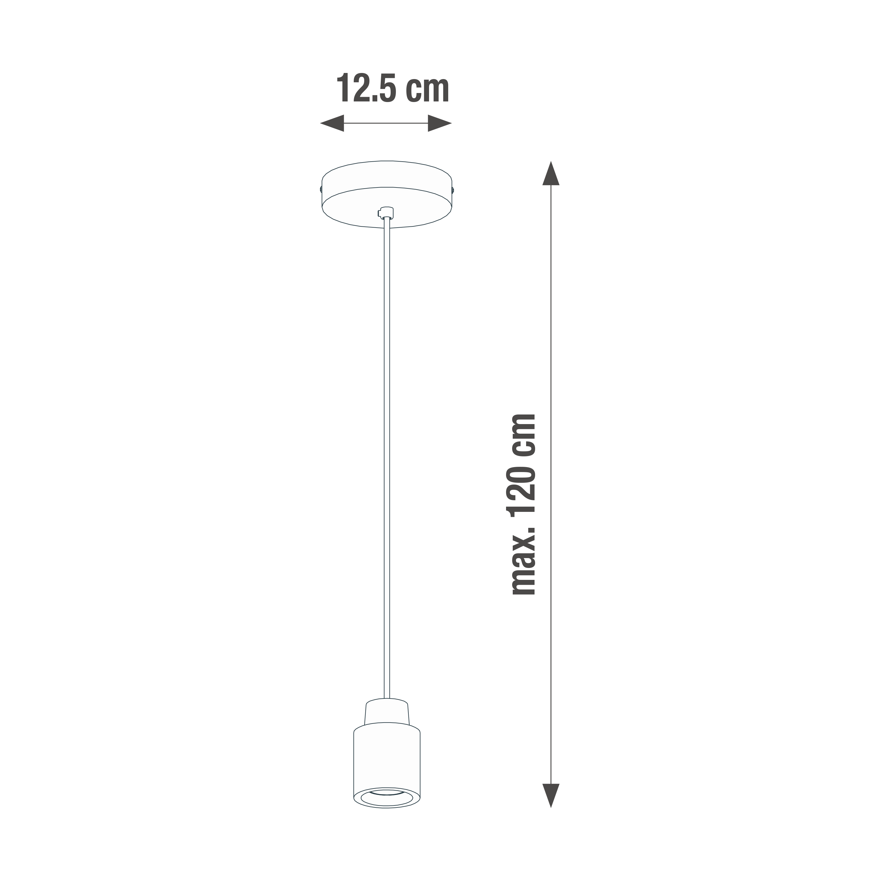 Lampa wisząca Rood czarna E27 Inspire - 9