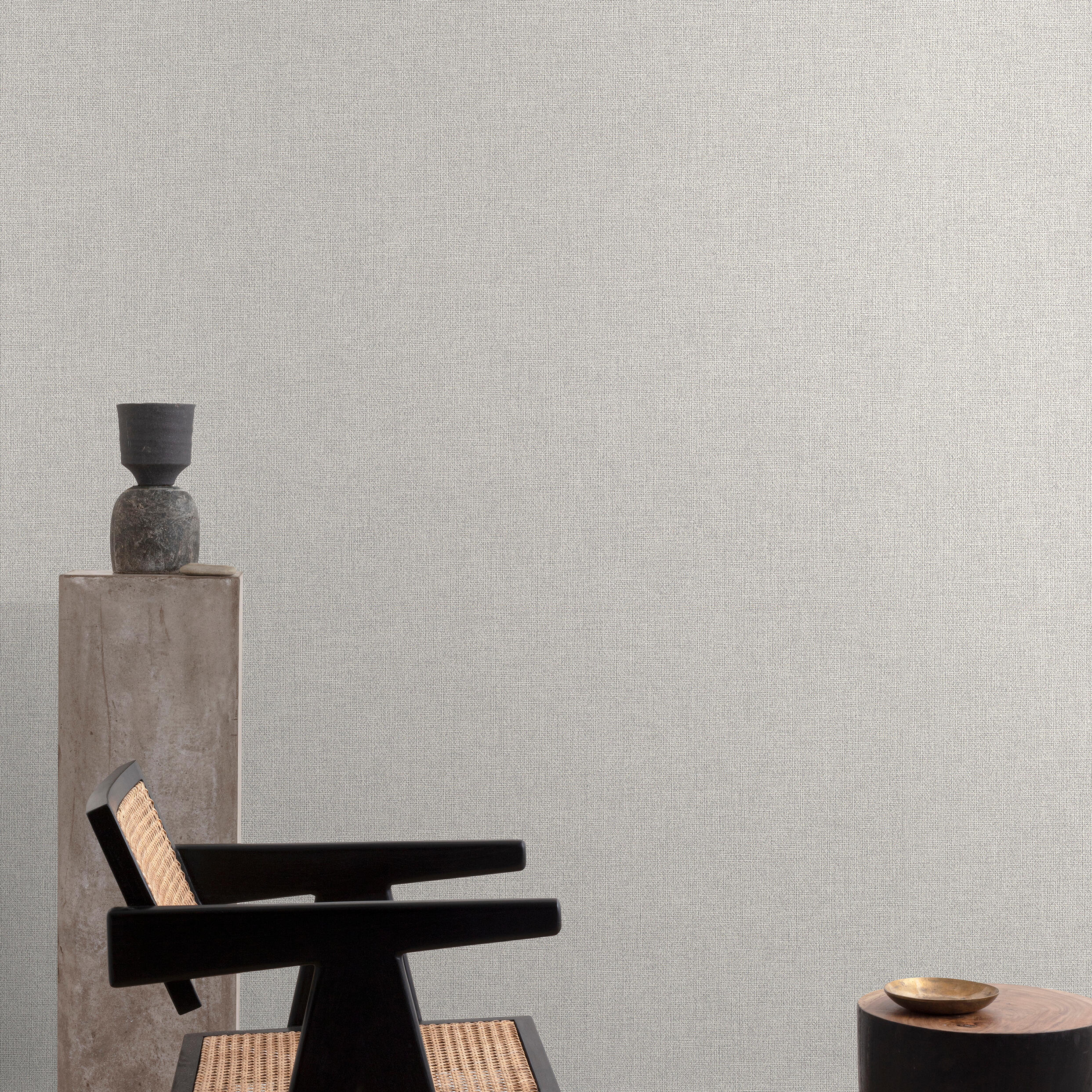 Papier peint intissé Textile mat INSPIRE gris oyster - 2