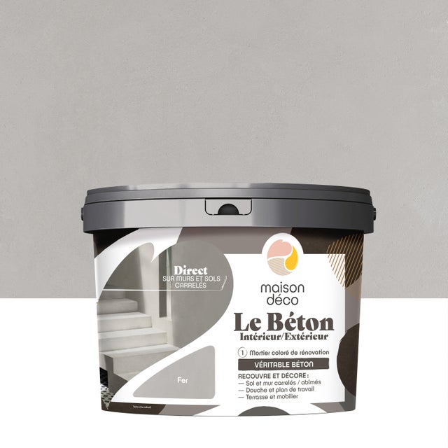 Enduit décoratif Le béton MAISON DECO, fer, 5kg