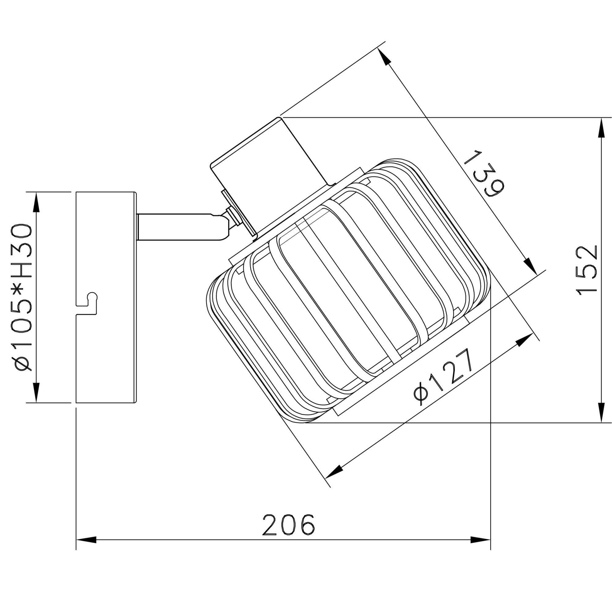 Foco decorativo INSPIRE PECAN E14 1 LÂMPADA METAL MATE PRETO/BAMBU - 8