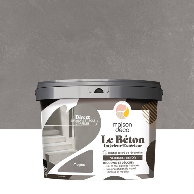 Enduit décoratif Le béton MAISON DECO, magma, 5kg