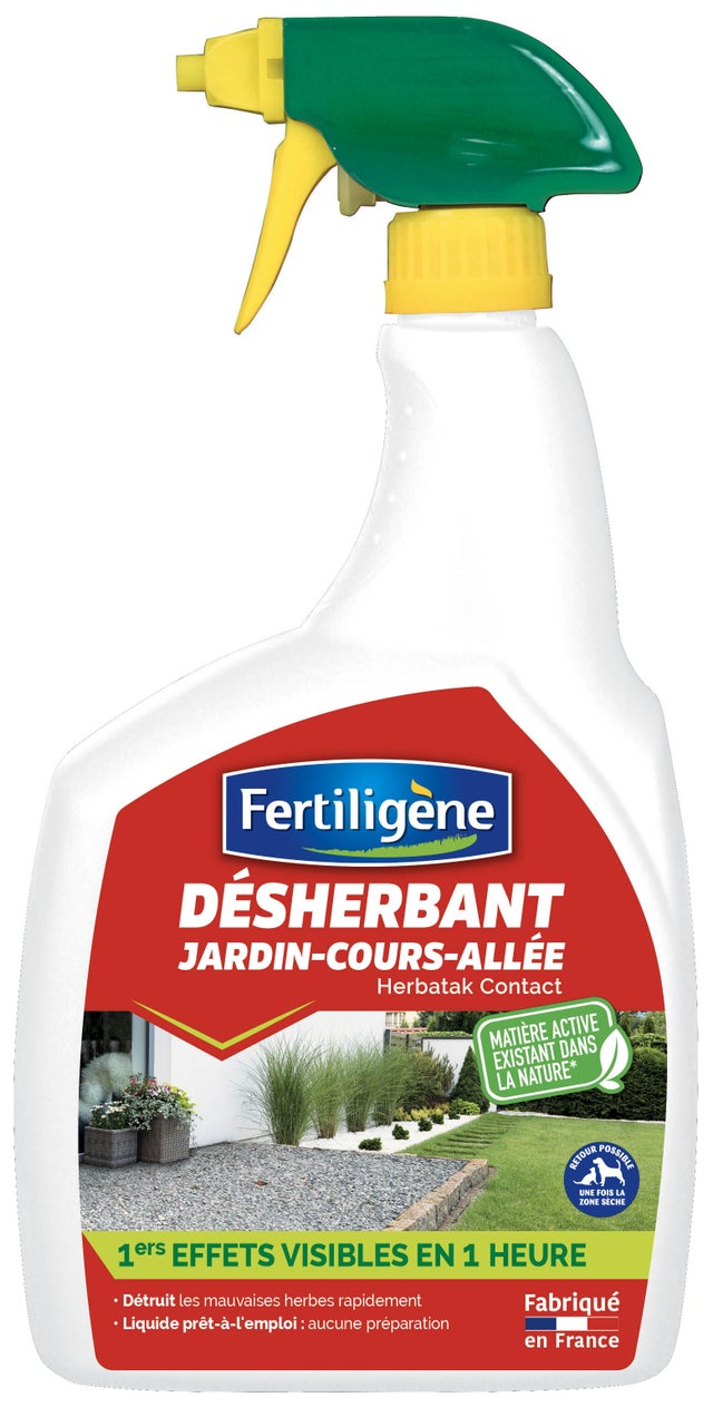 Désherbant cours, allées, terrasses FERTILIGENE 900ml