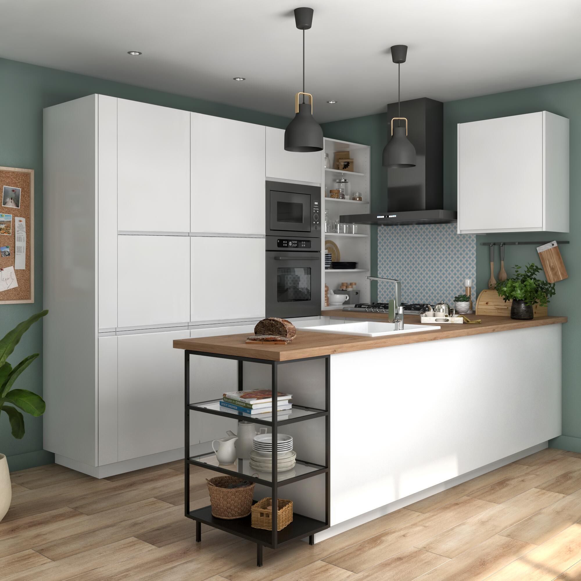 Frente gaveta de cozinha Delínia Tokyo 60X13 cm branco mate - 13