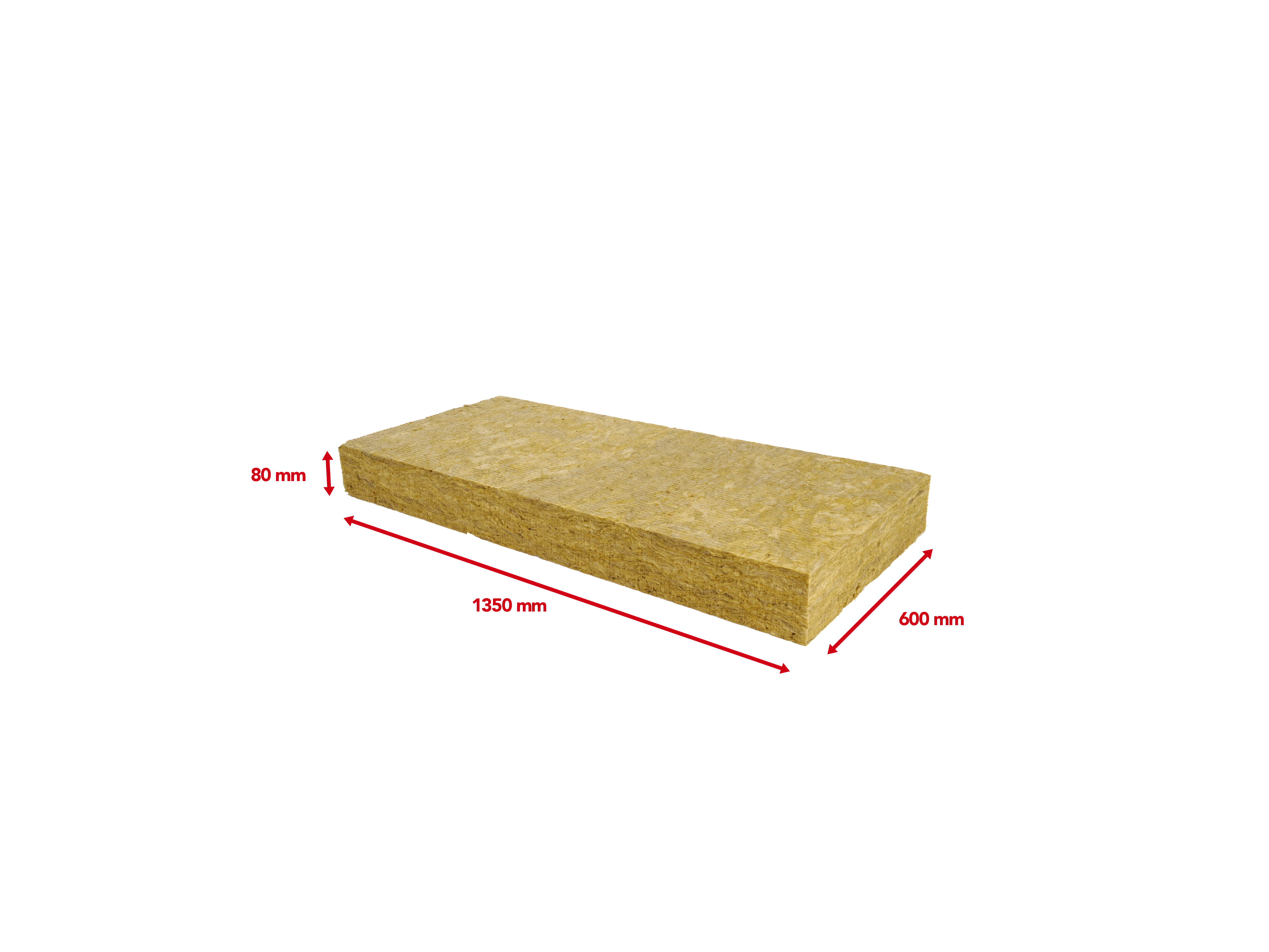 Lot de 8 panneaux laine de roche ROCKWOOL Rockfaçade, Ep.80mm, 1.35x0.6m, R2.25 - 2