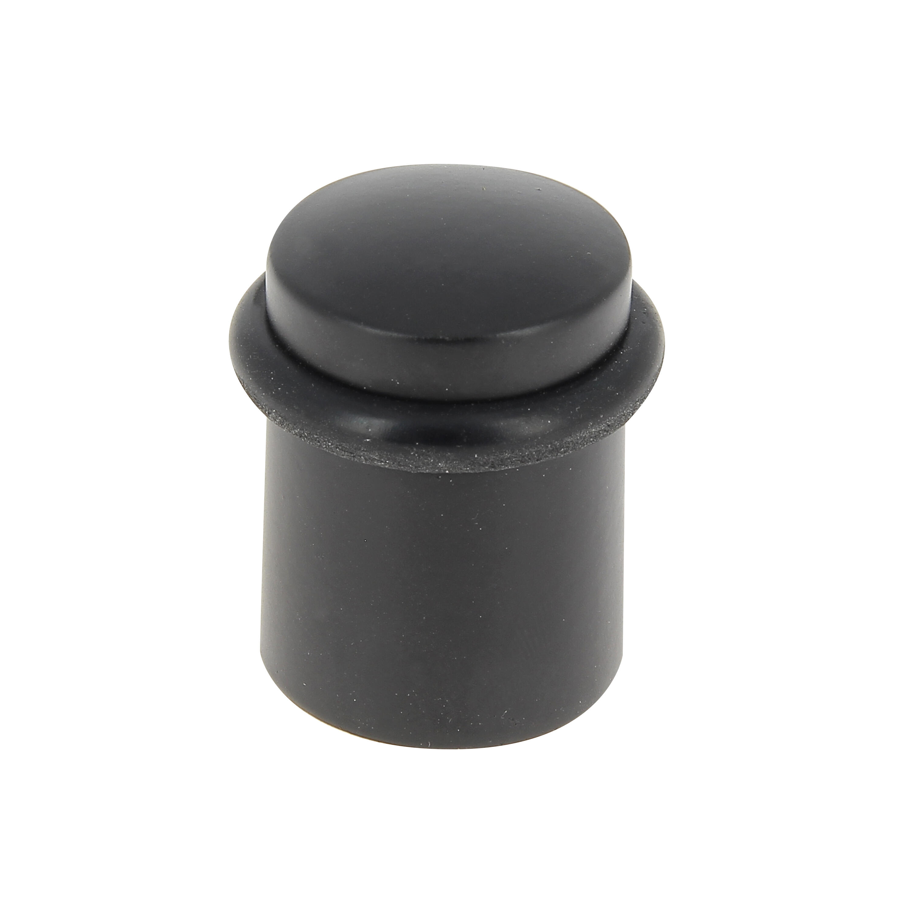 Lot de 4 butées de porte à visser aluminium LINEA BERTOMANI noir, ⌀3.4 x H.4 cm - 4