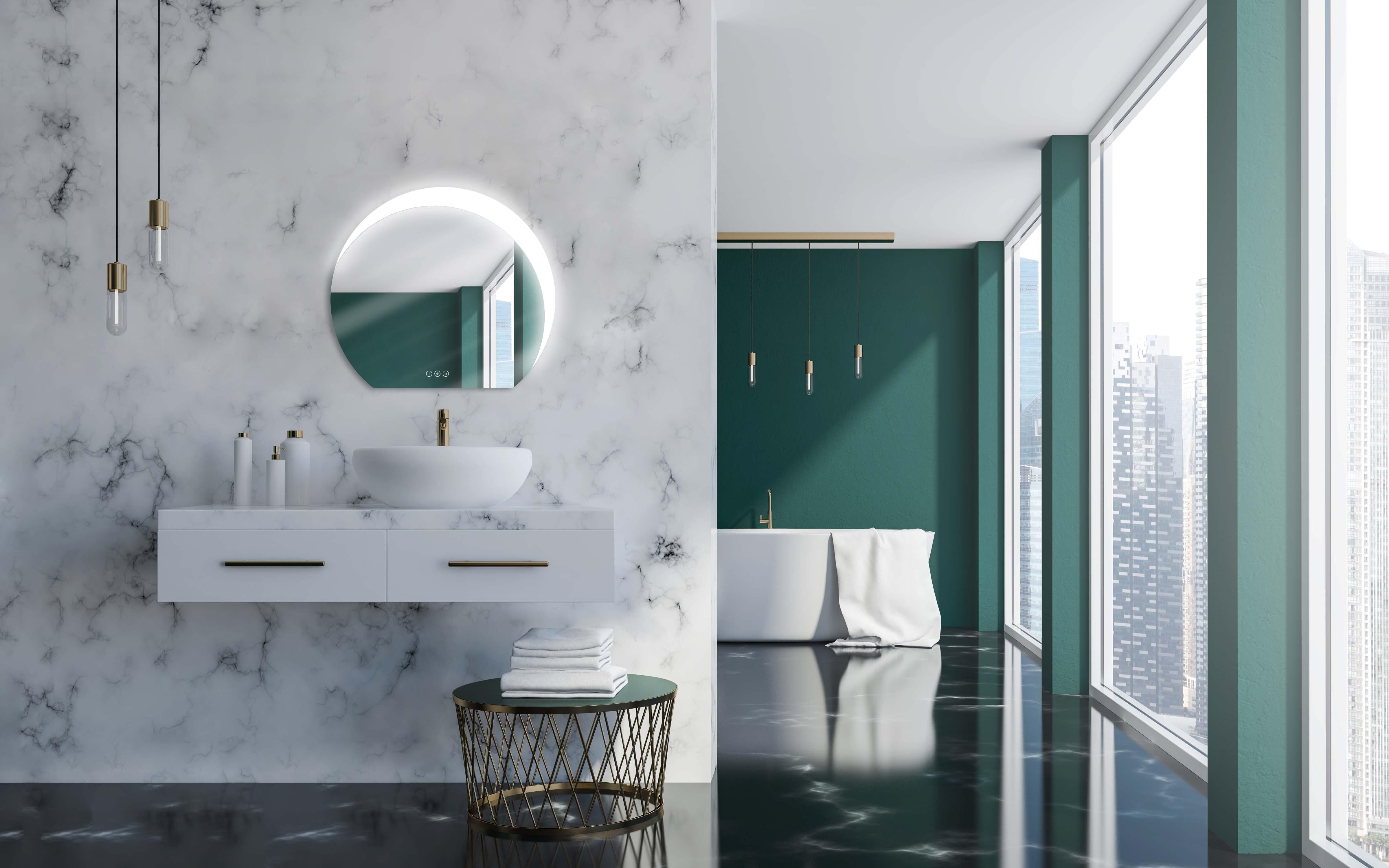 Miroir lumineux l.55 x H.60cm Eclipse - 3