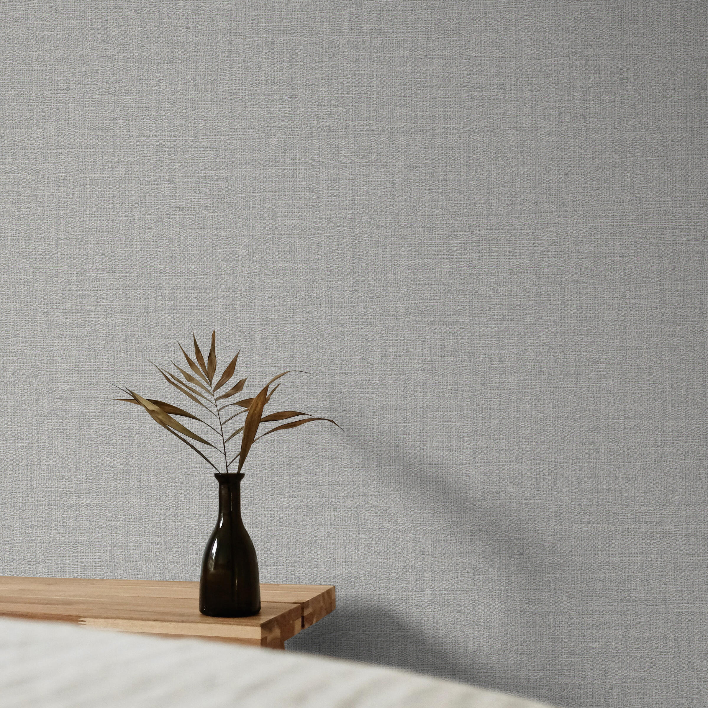 Papier peint vinyle Textile nacré gris smoke - 3