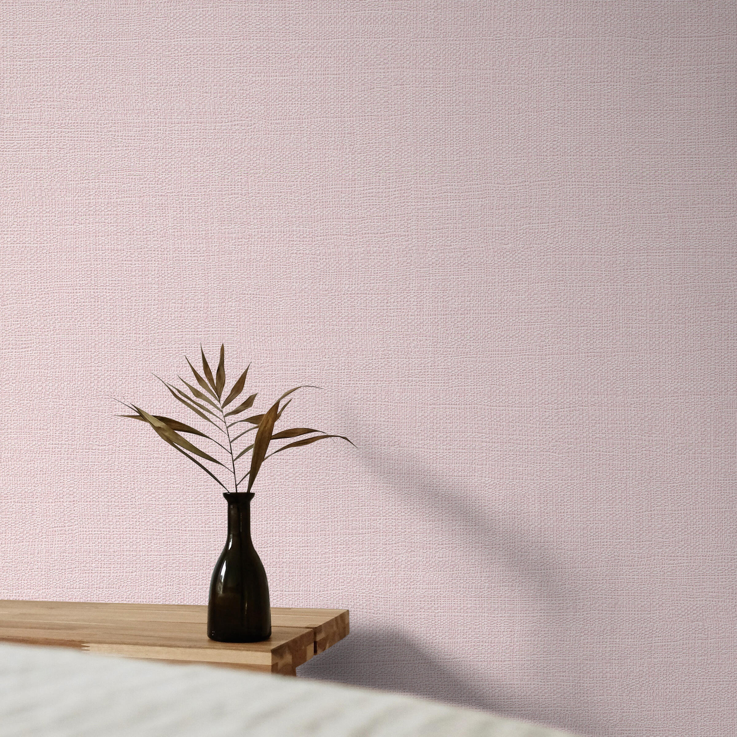 Papier peint vinyle Textile nacré rose blush - 3